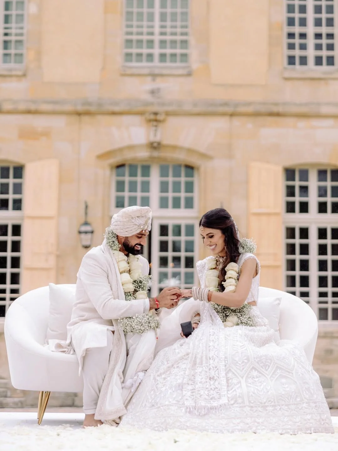 Bride and grooms in white-indian ceremony 2.jpg
