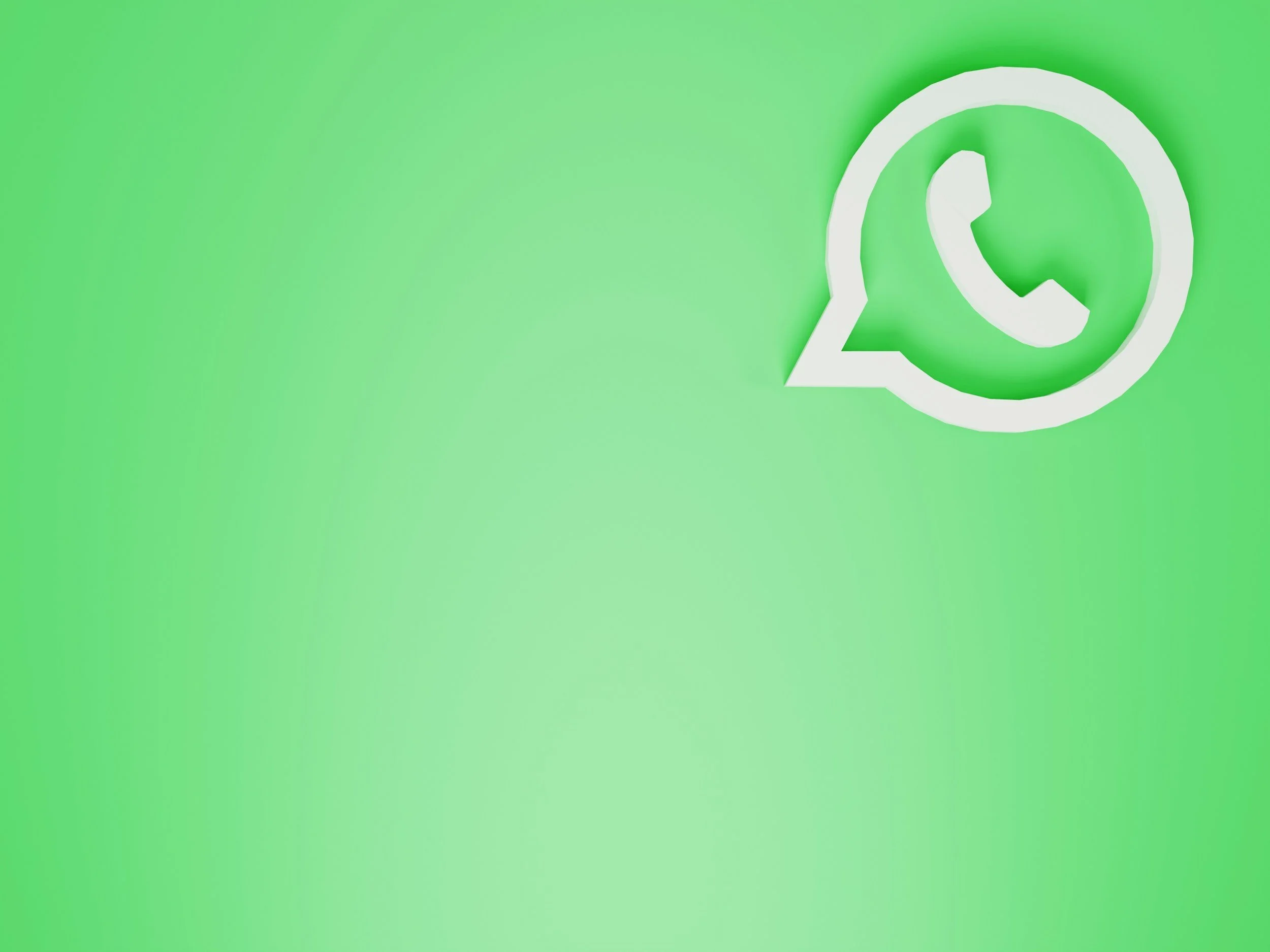 Green background with a white WhatsApp logo in the top right corner.