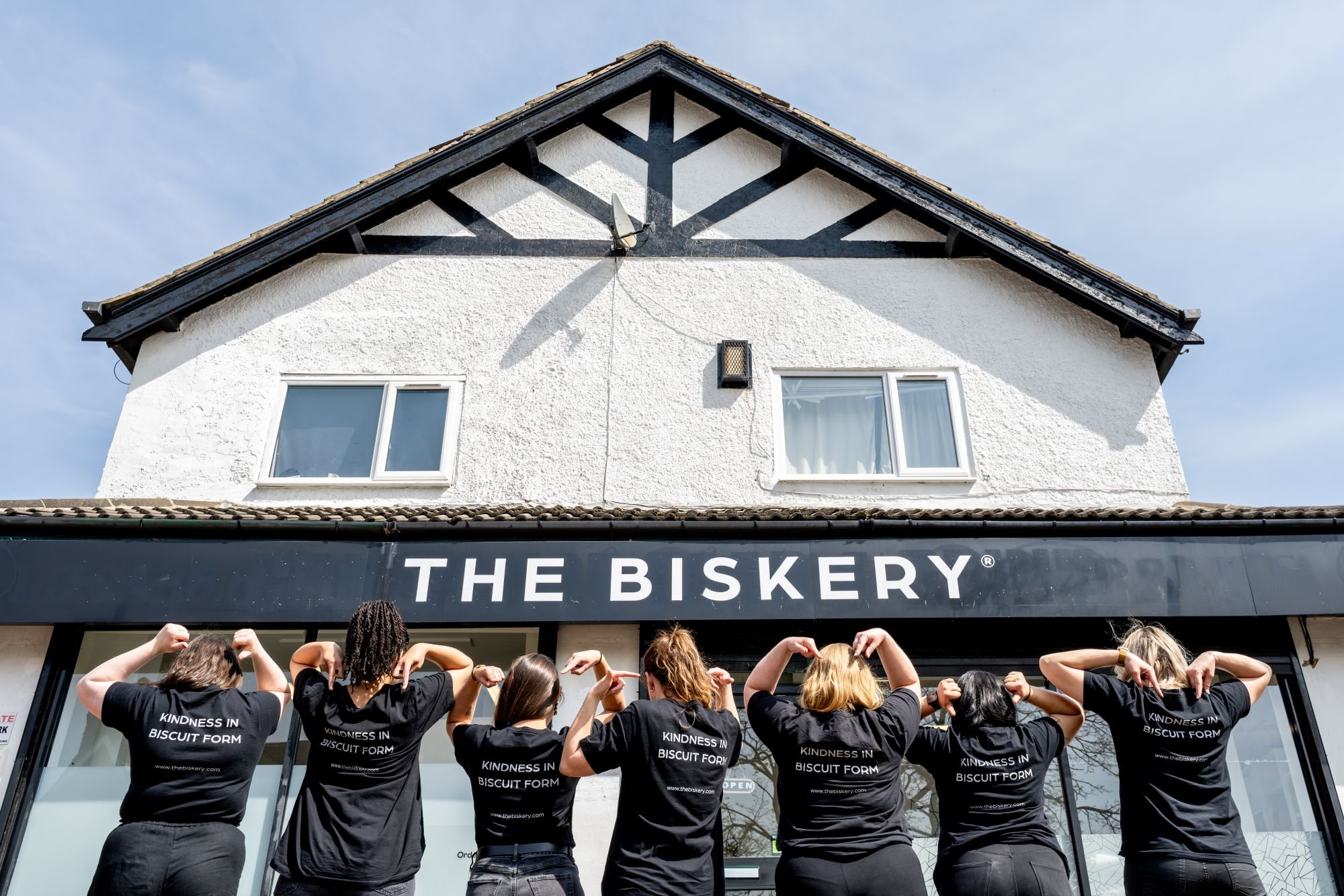 The Biskery factory with the team outside