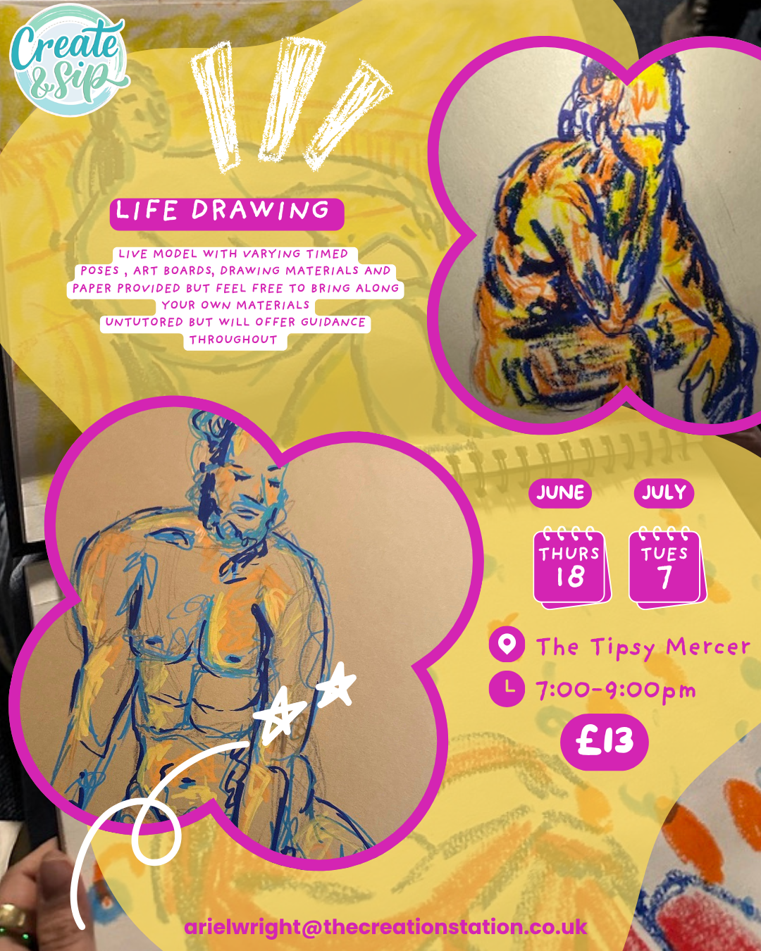 Create &amp; Sip Life Drawing