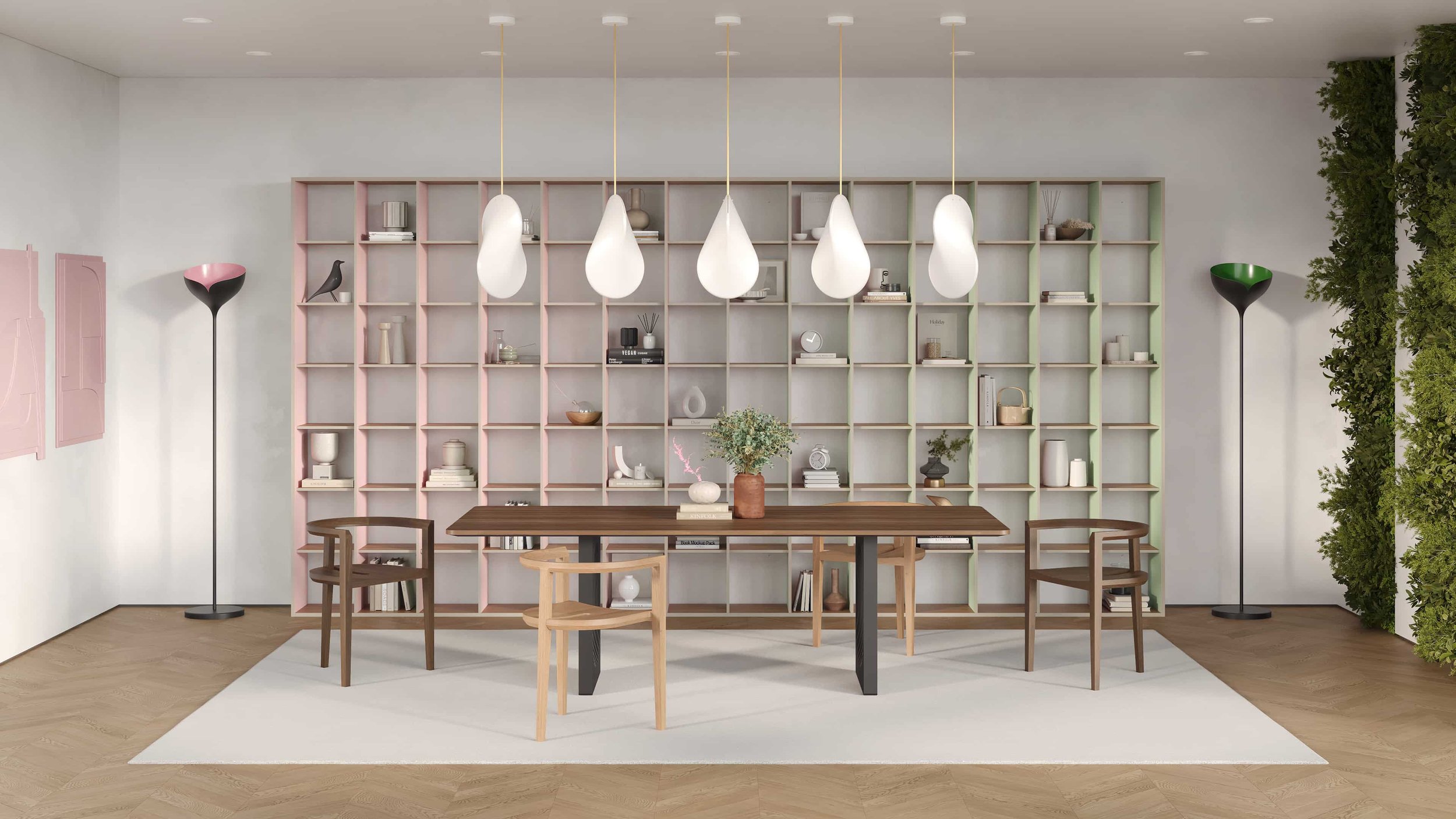 The P.O.V. (Point of View) bookcase when viewed front on looks like any other bookcase.