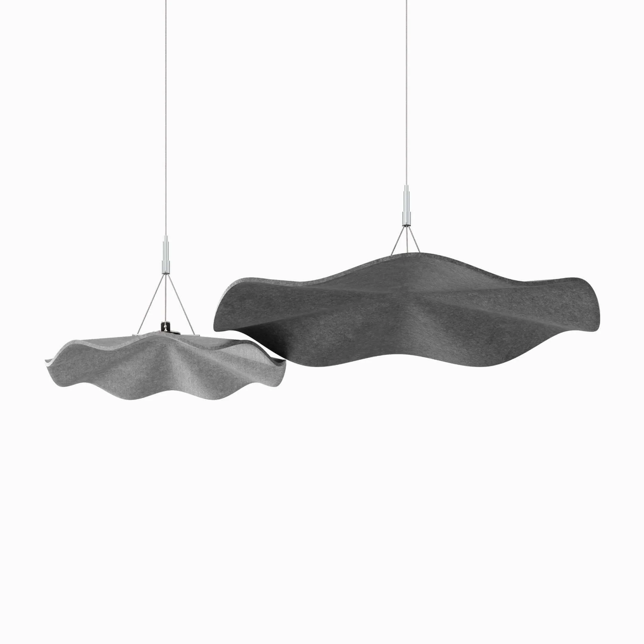 The Flutter sound absorbing suspension panel in medium and large sizes.