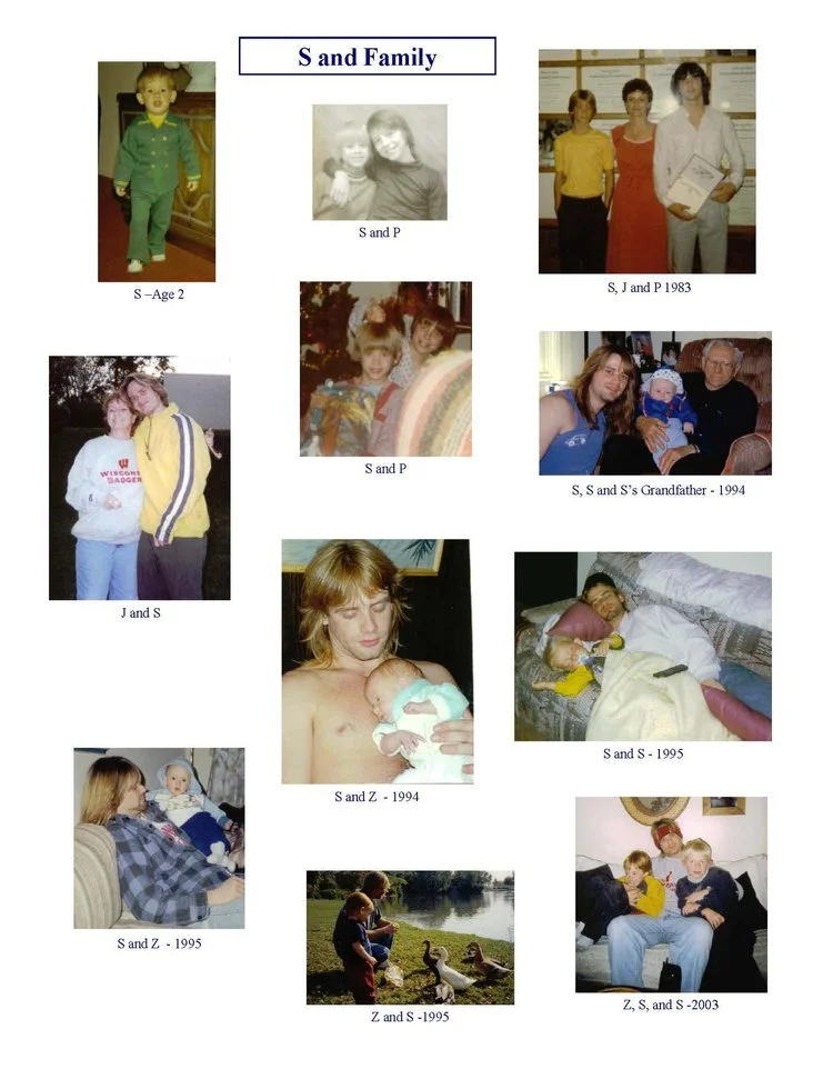 Photo narrative of a defendant and his family used in a presentence investigation report.