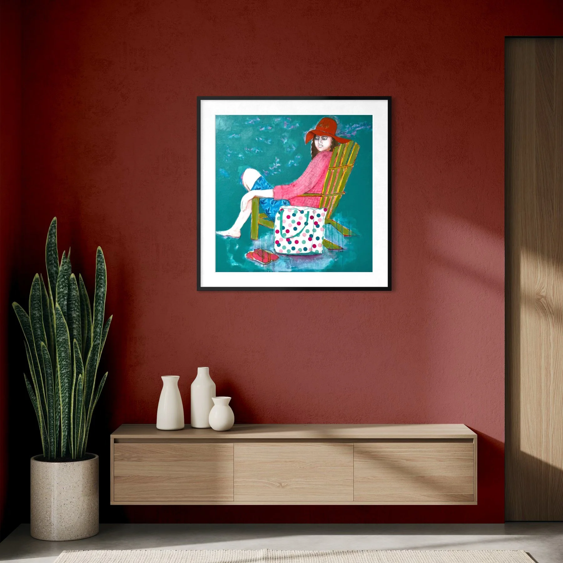 Between colour and silence fine art giclée print on Hahnemühle German Etching paper — She series by Singapore artist Sheena Bharathan