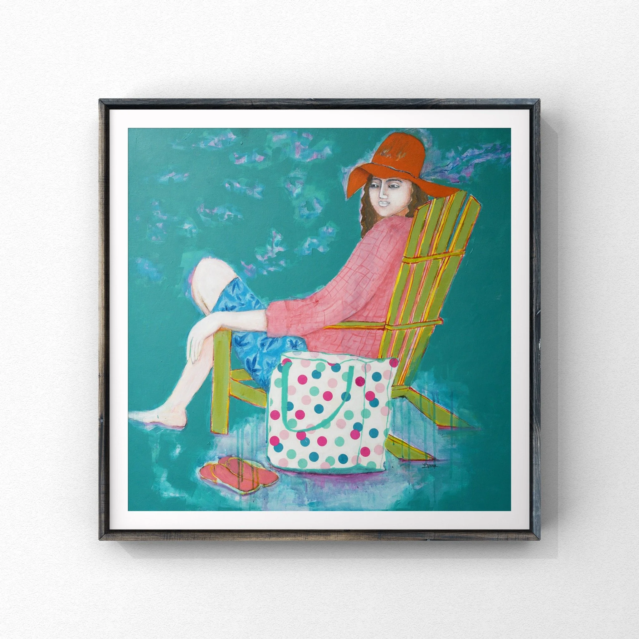 Between colour and silence fine art giclée print on Hahnemühle German Etching paper — She series by Singapore artist Sheena Bharathan
