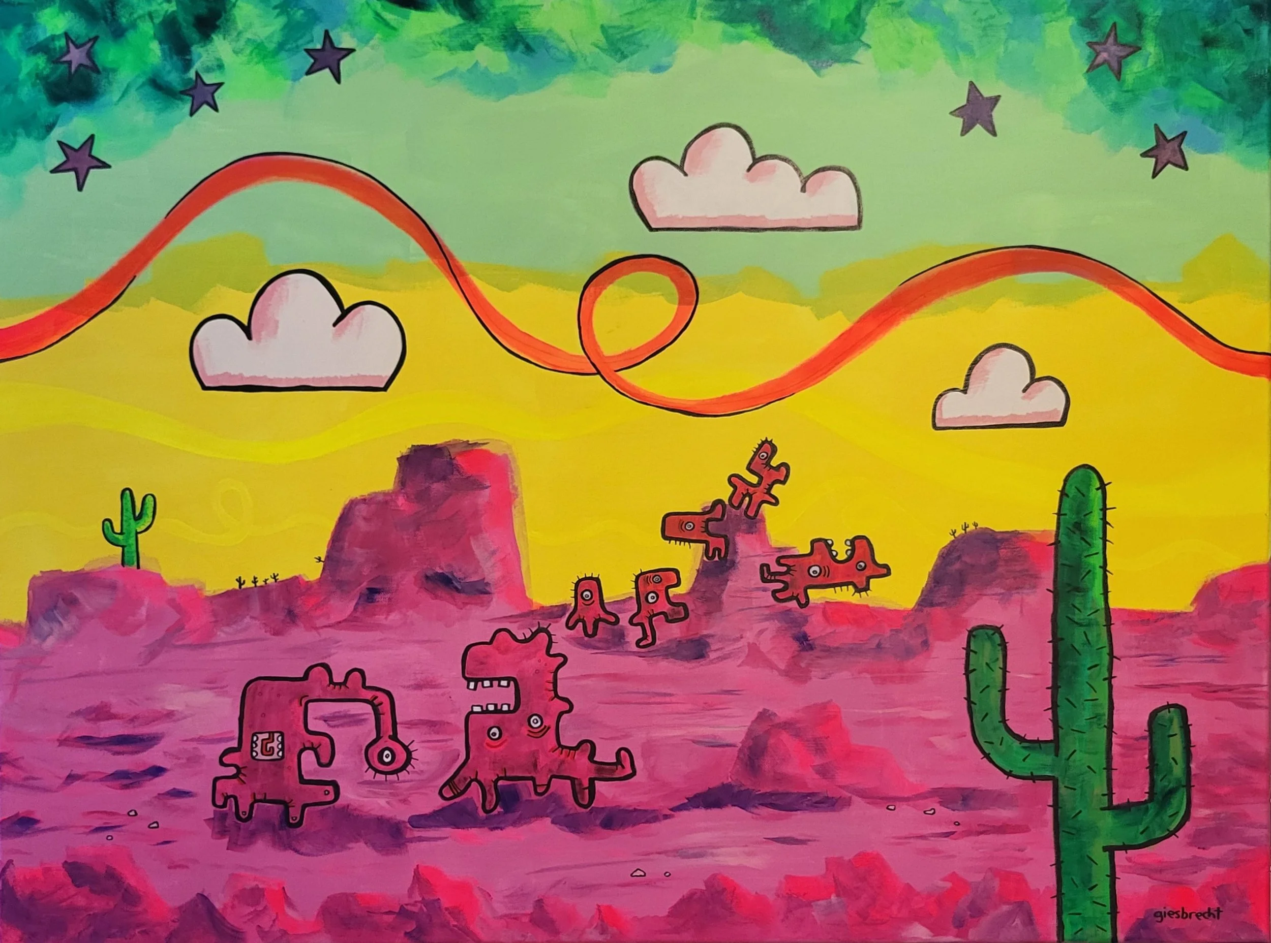 the lonesome crowded west | acrylic on canvas | 40" x 30" | $800