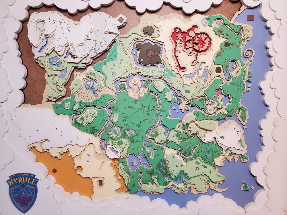 Legend of Zelda Breath of The Wild Hyrule World Map Video Game