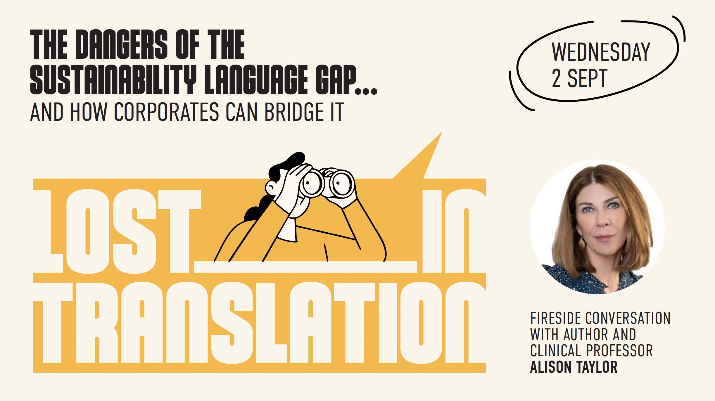 Fireside conversation with Prof. Alison Taylor: the dangers of the sustainability language gap