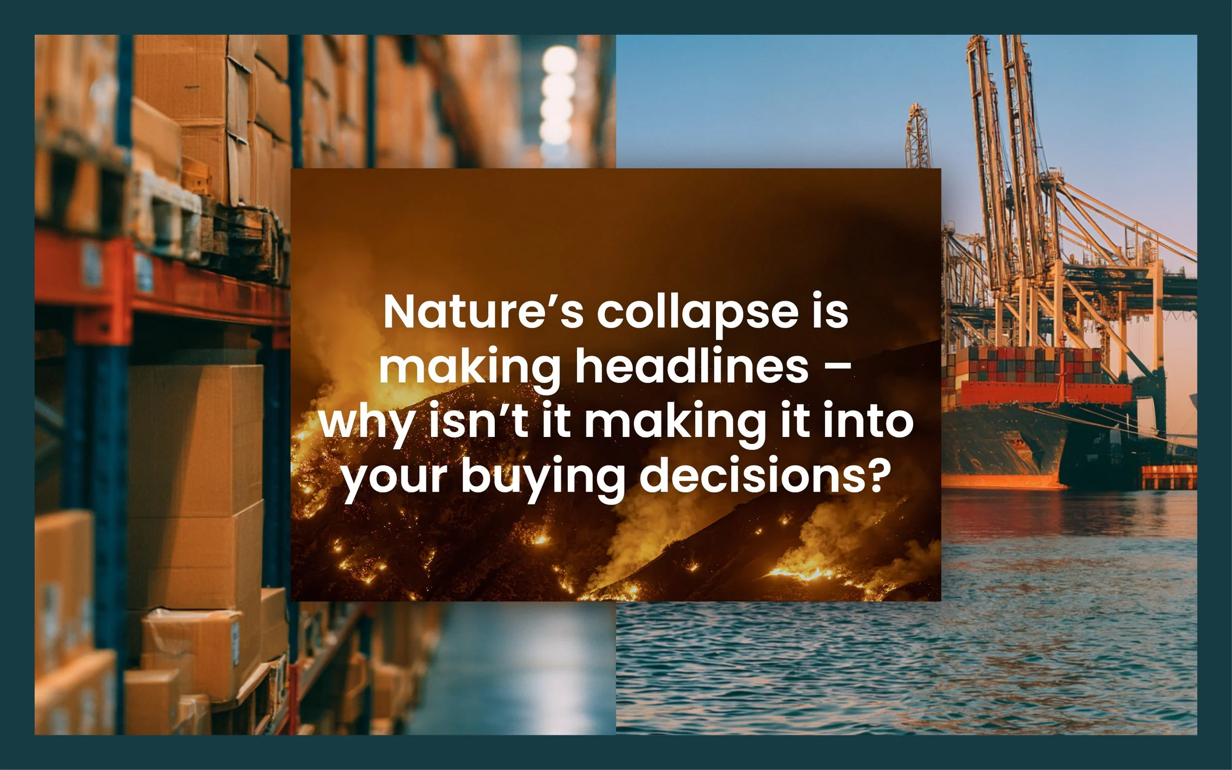 Nature’s collapse is making headlines – why isn’t it making it into your buying decisions?&nbsp;