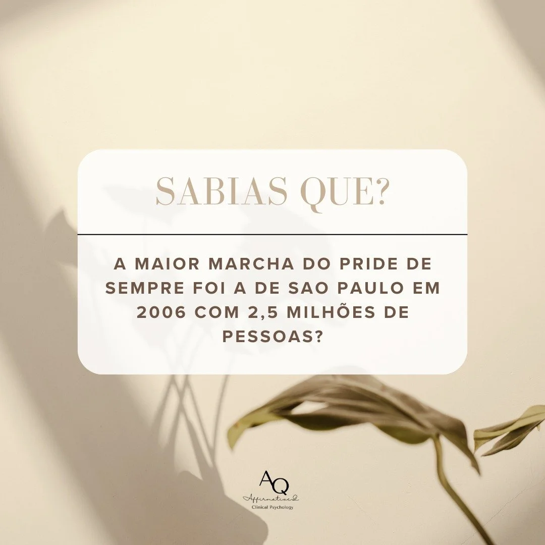 A marcha do Pride de S&atilde;o Paulo tem o recorde mundial do Guiness para a maior do mundo, seguida pelas marchas de Nova Iorque e S&atilde;o Francisco. 🏳&zwj;🌈

#affirmativeq #pride #lgbtq #mentalhealthawareness #queer #therapy #psychology #ment