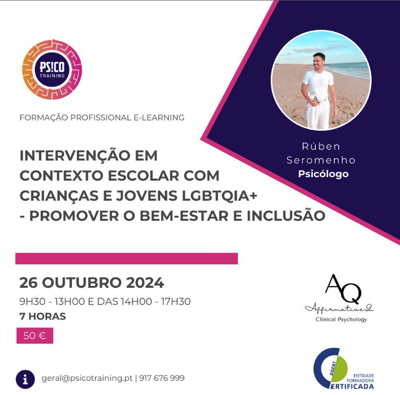 Intervenção em Contexto Escolar com Crianças e Jovens LGBTQIA+