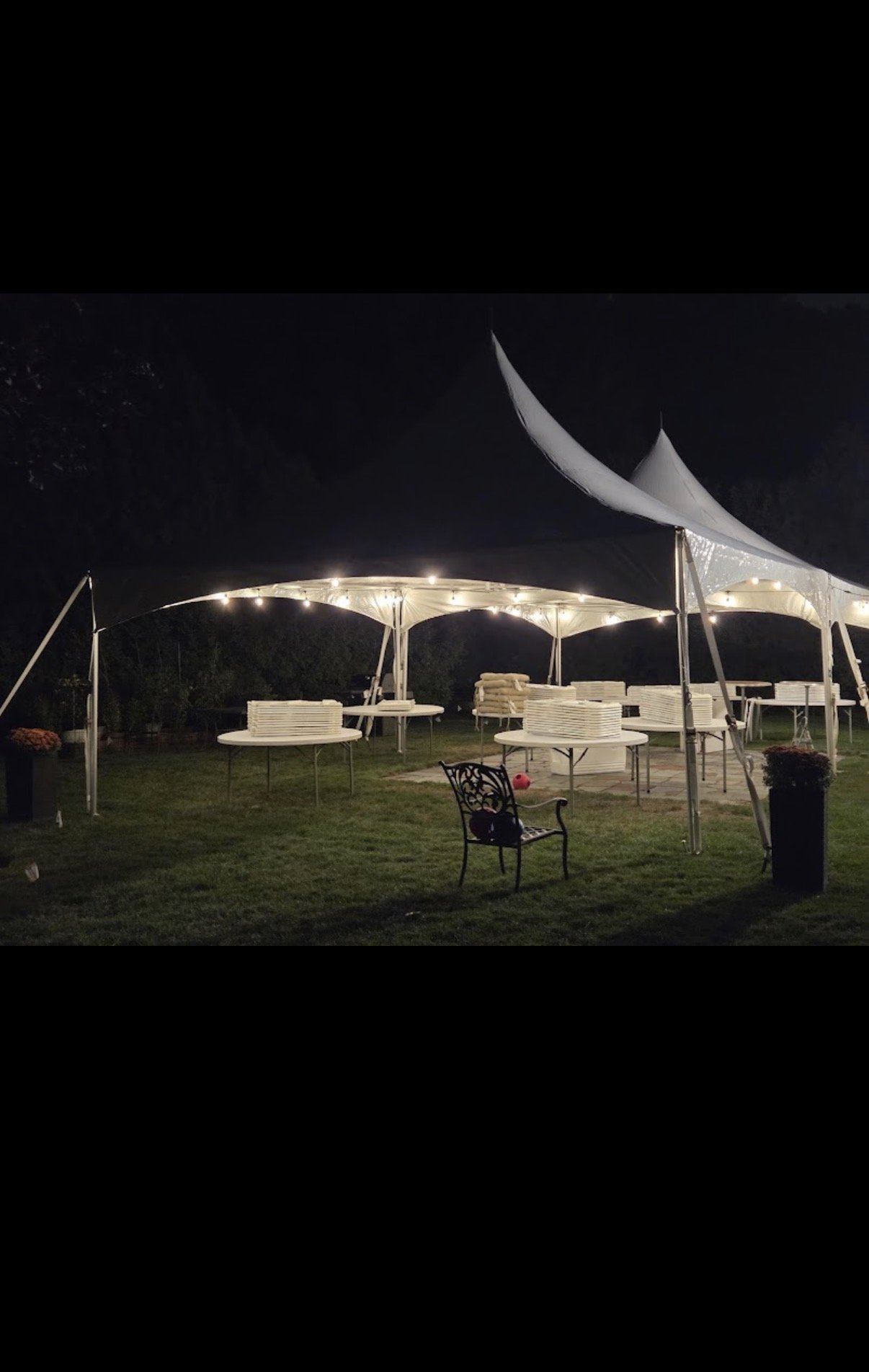 80 Person High Peak Frame Tent Package With Lights