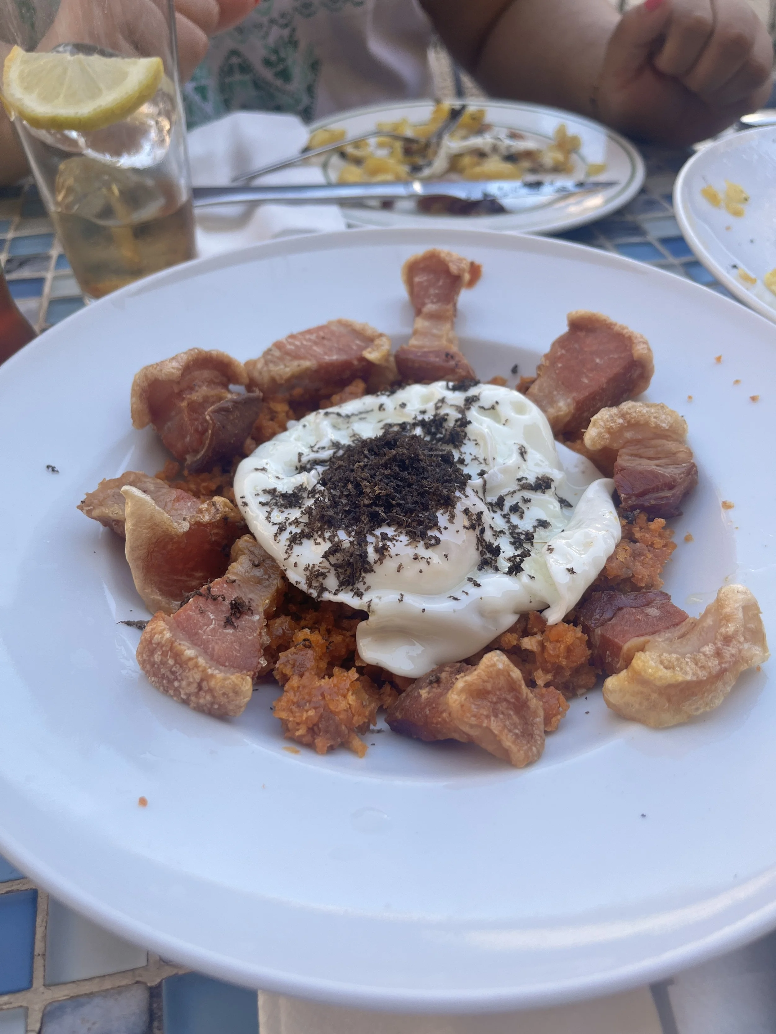 Torrezno with black truffle