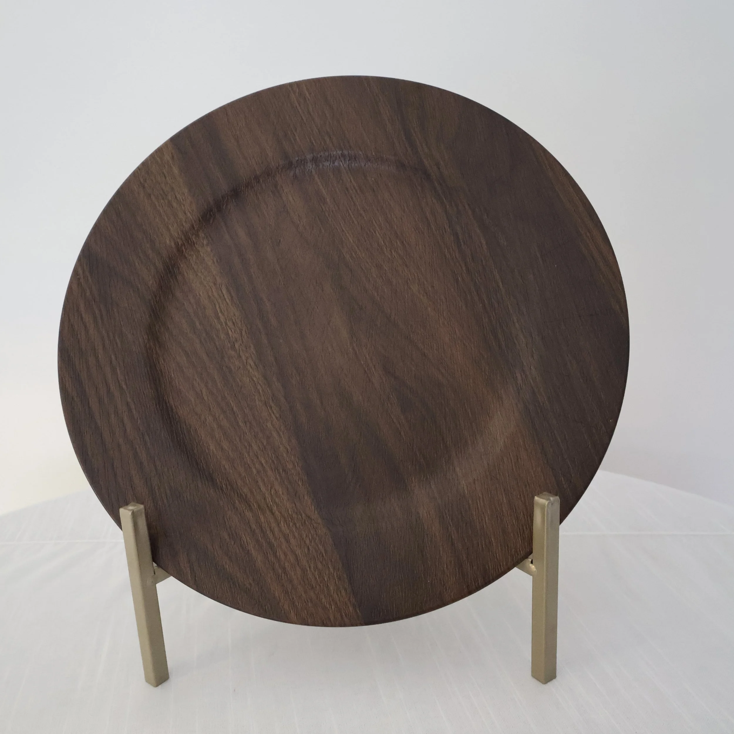 Round 13" Charger Plates - Faux Wood Matte