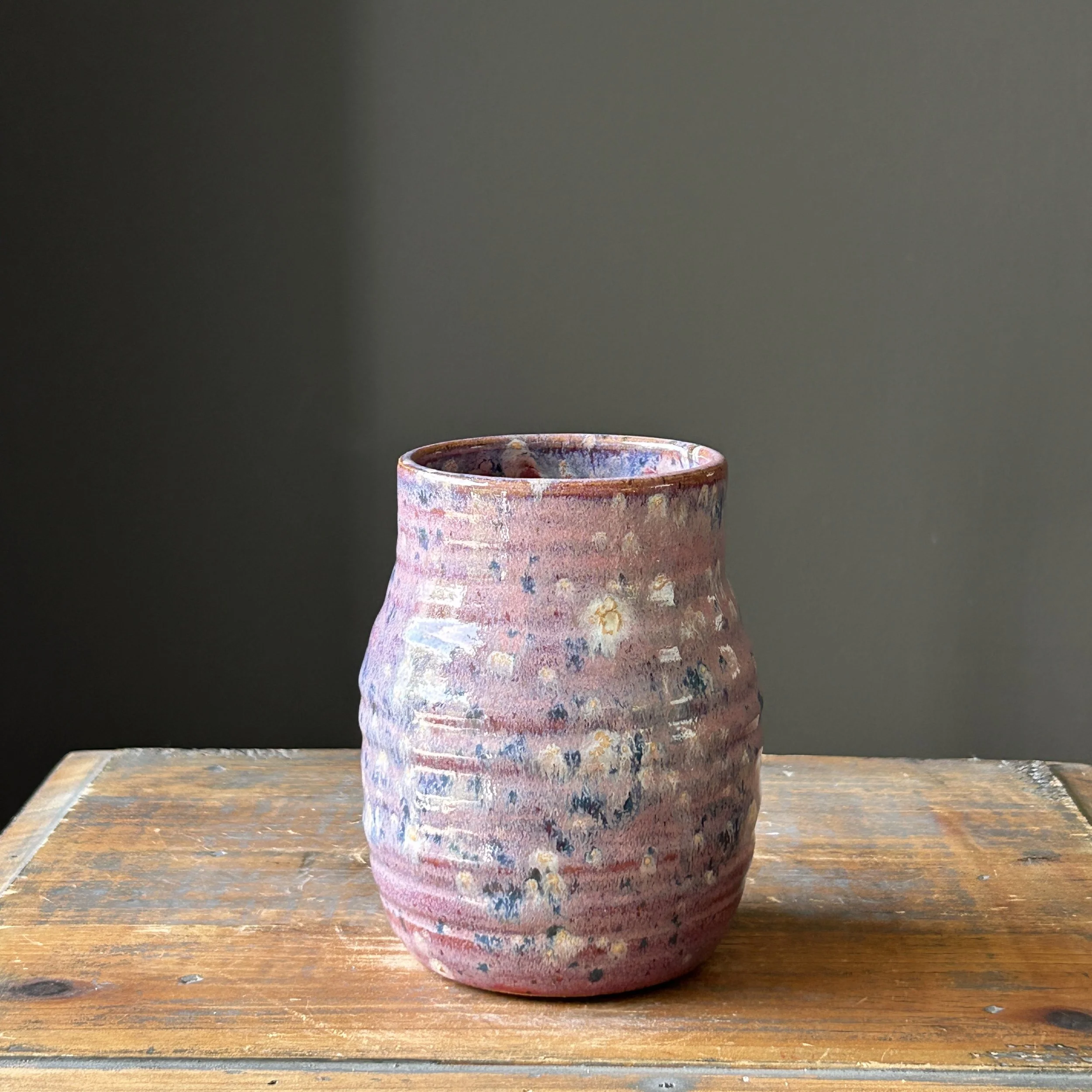Small Vase, Pink with Flecks