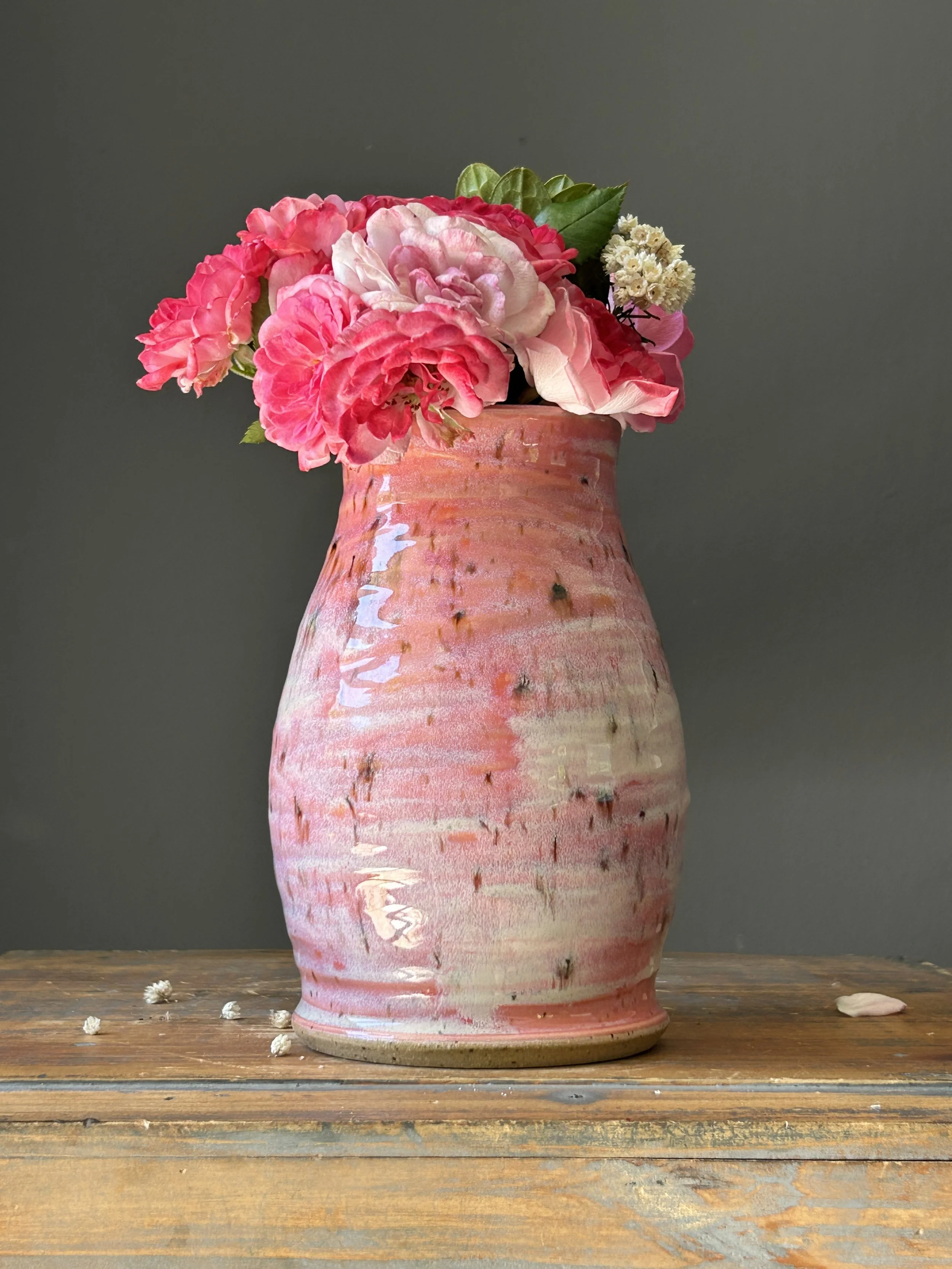 Melted Strawberry Chocolate Chip Vase (#28)