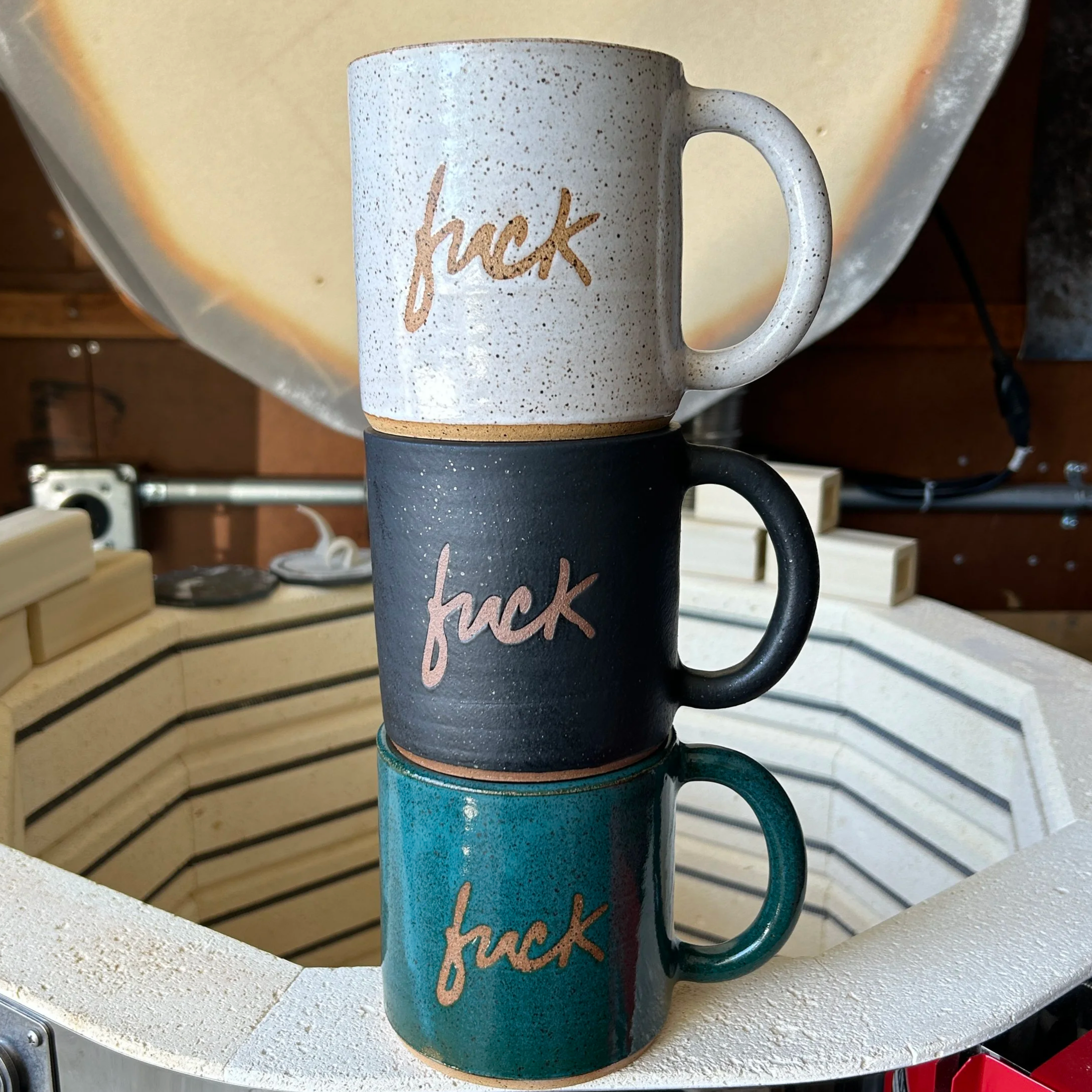 PRE-ORDER: fuck mug, 16oz (choose glaze & words)