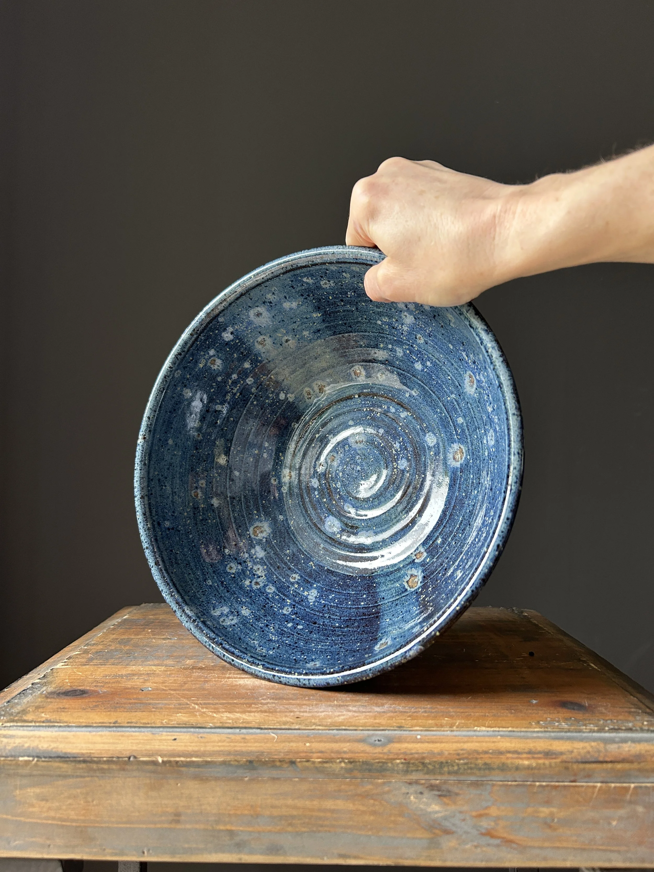 Large Serving Bowl, Starry Night #2, 9.5"