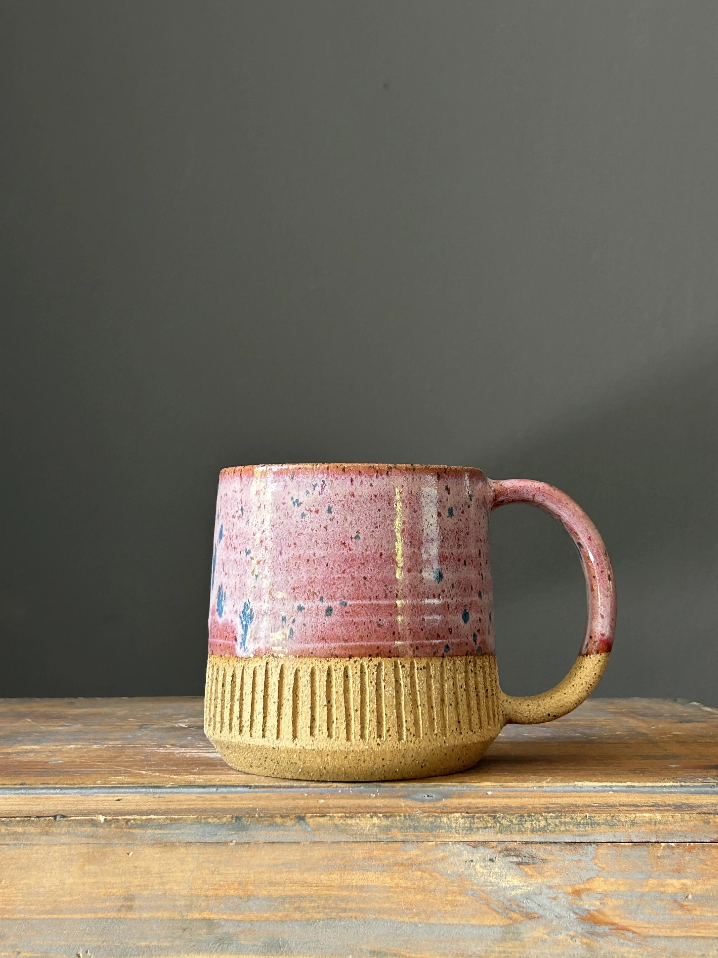 Carved Taper Mug, Cotton Candy, 16oz