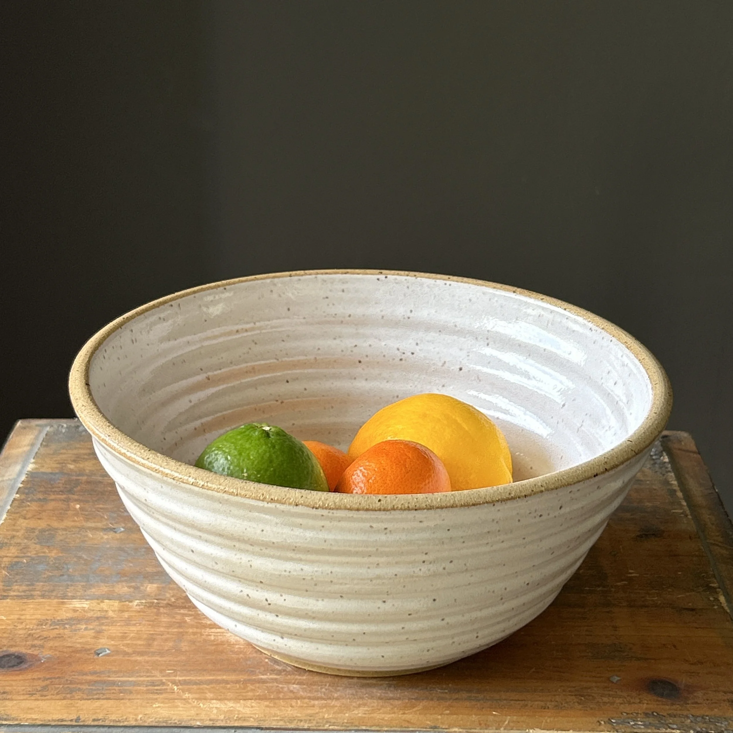 Serving Bowl, White Crossover 9"