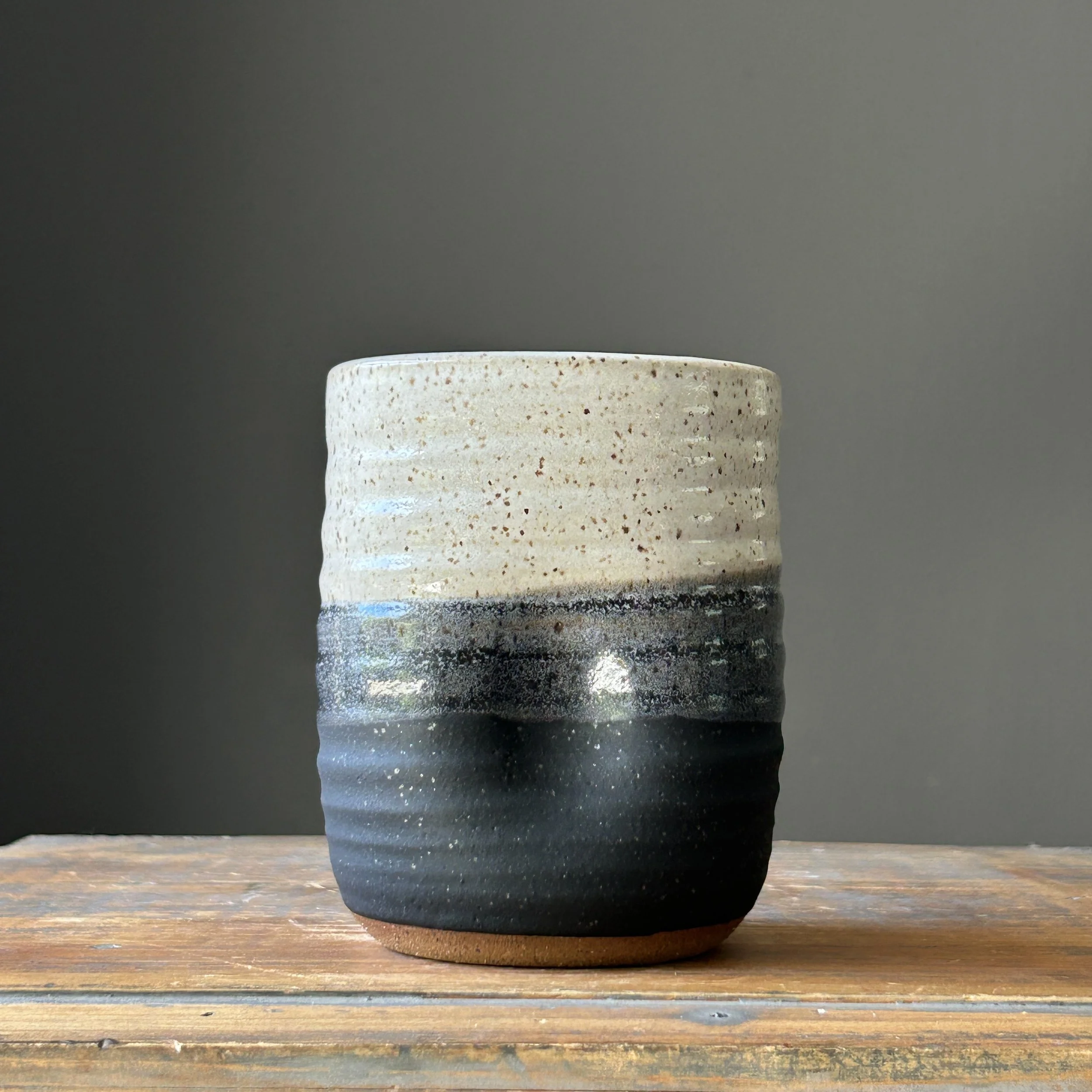 Thumbler, Matte Black & White, 16oz