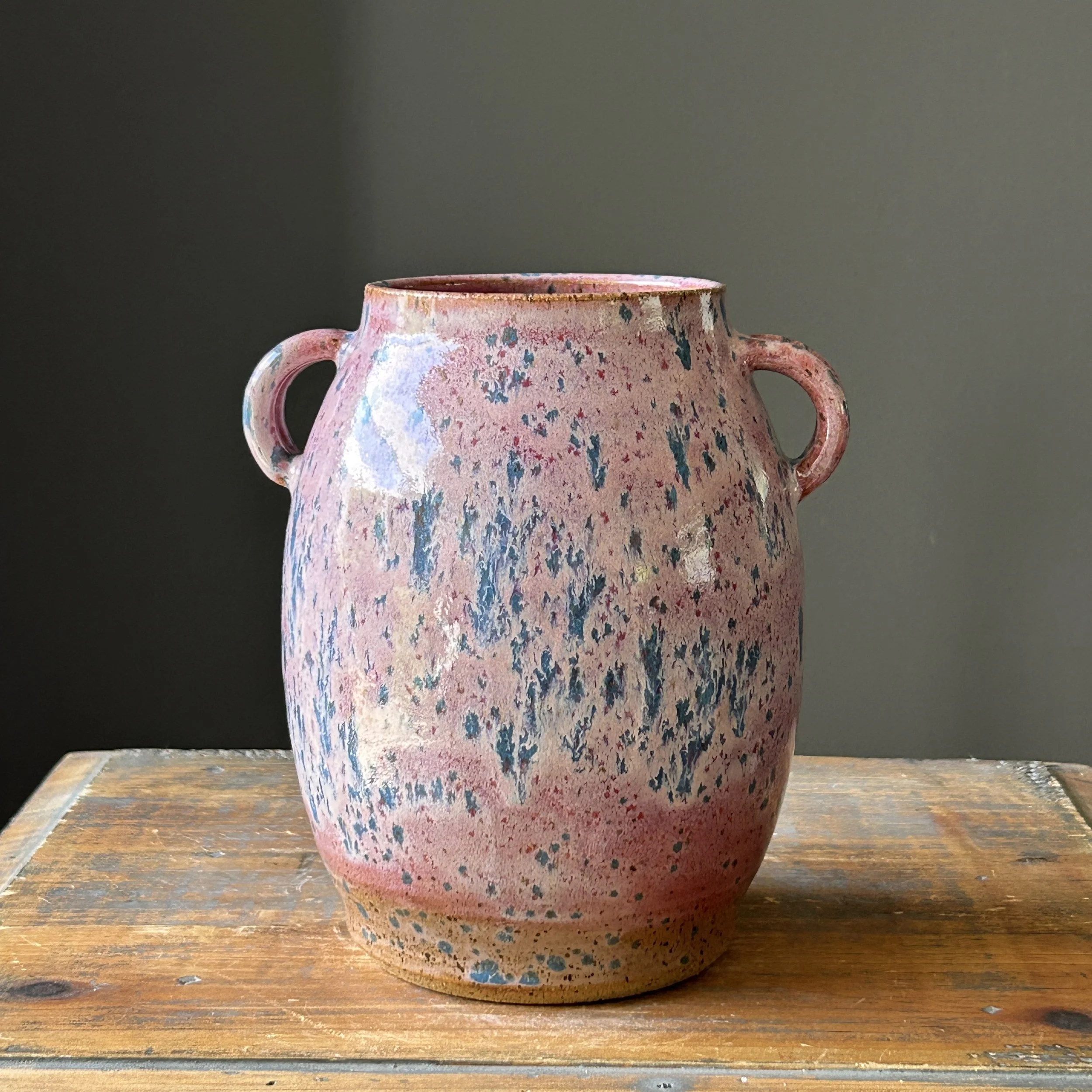 Vase with Handles, Cotton Candy