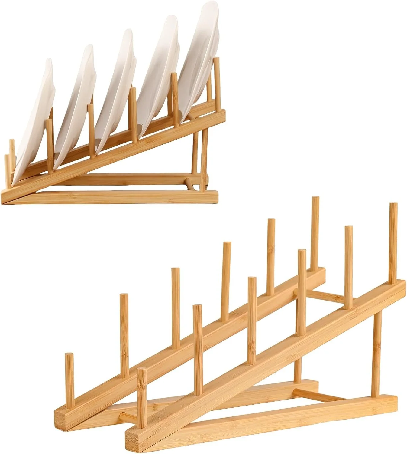 Tiered Plate Display Rack (2-pack)