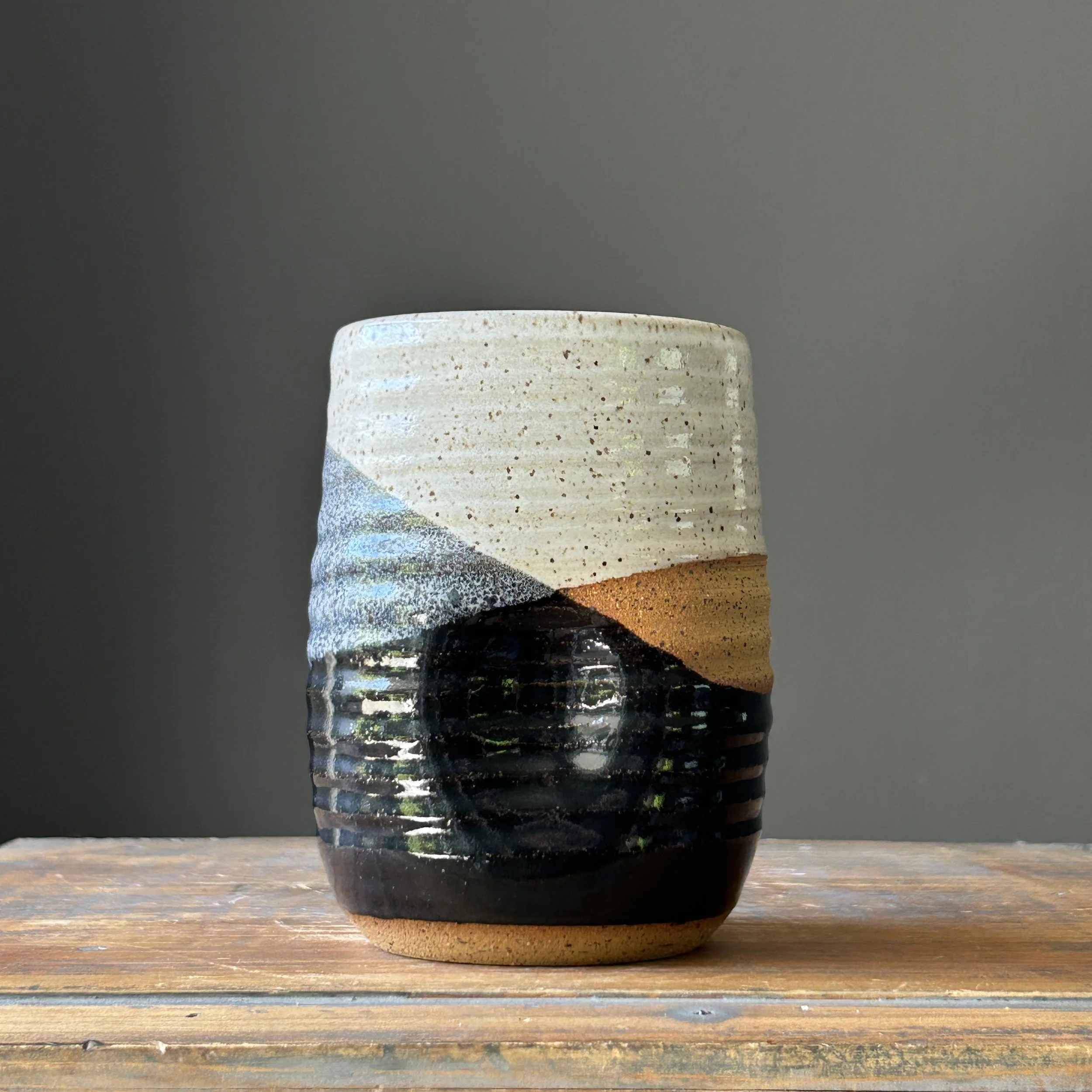 Thumbler, Black & White Crossover, 16oz