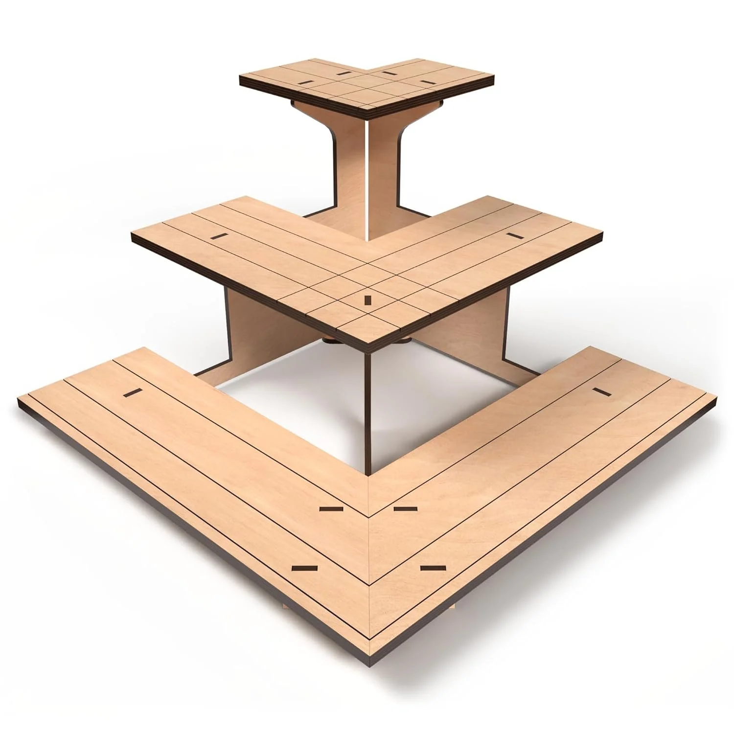 Tiered Product Display Shelves