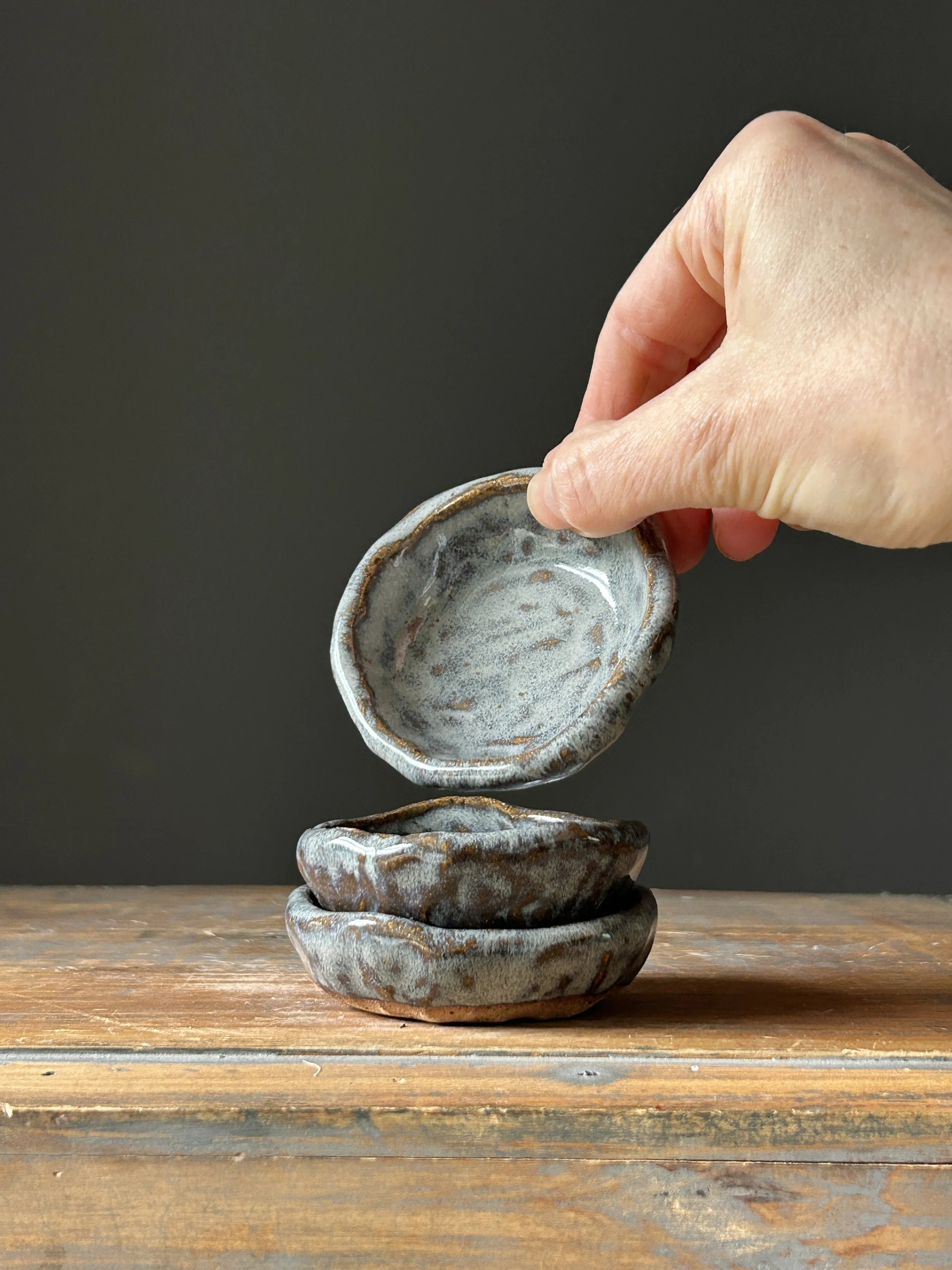 Pinch Bowls Set #1, Fog (Set of 3)