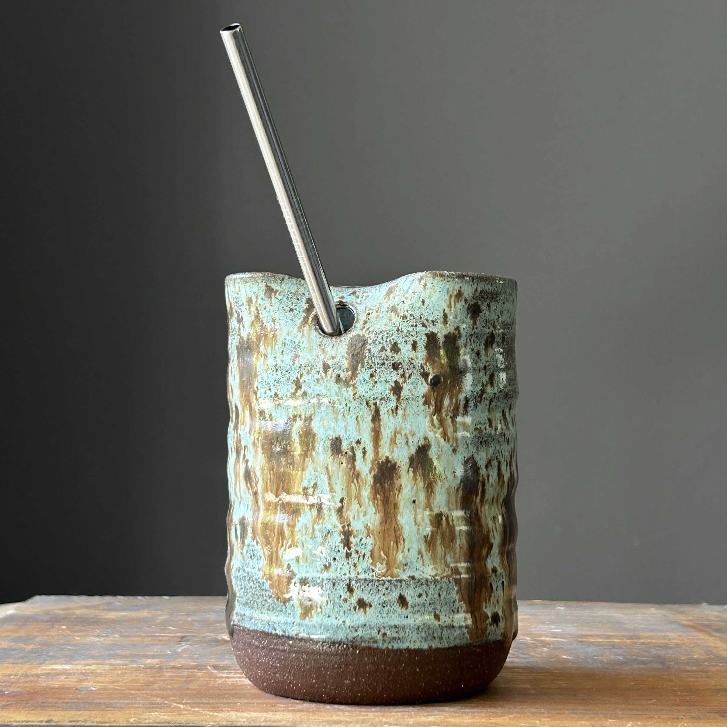 Grown-Up Sippy Cup, Blue Quail Egg, 14oz (incl. choice of straw)