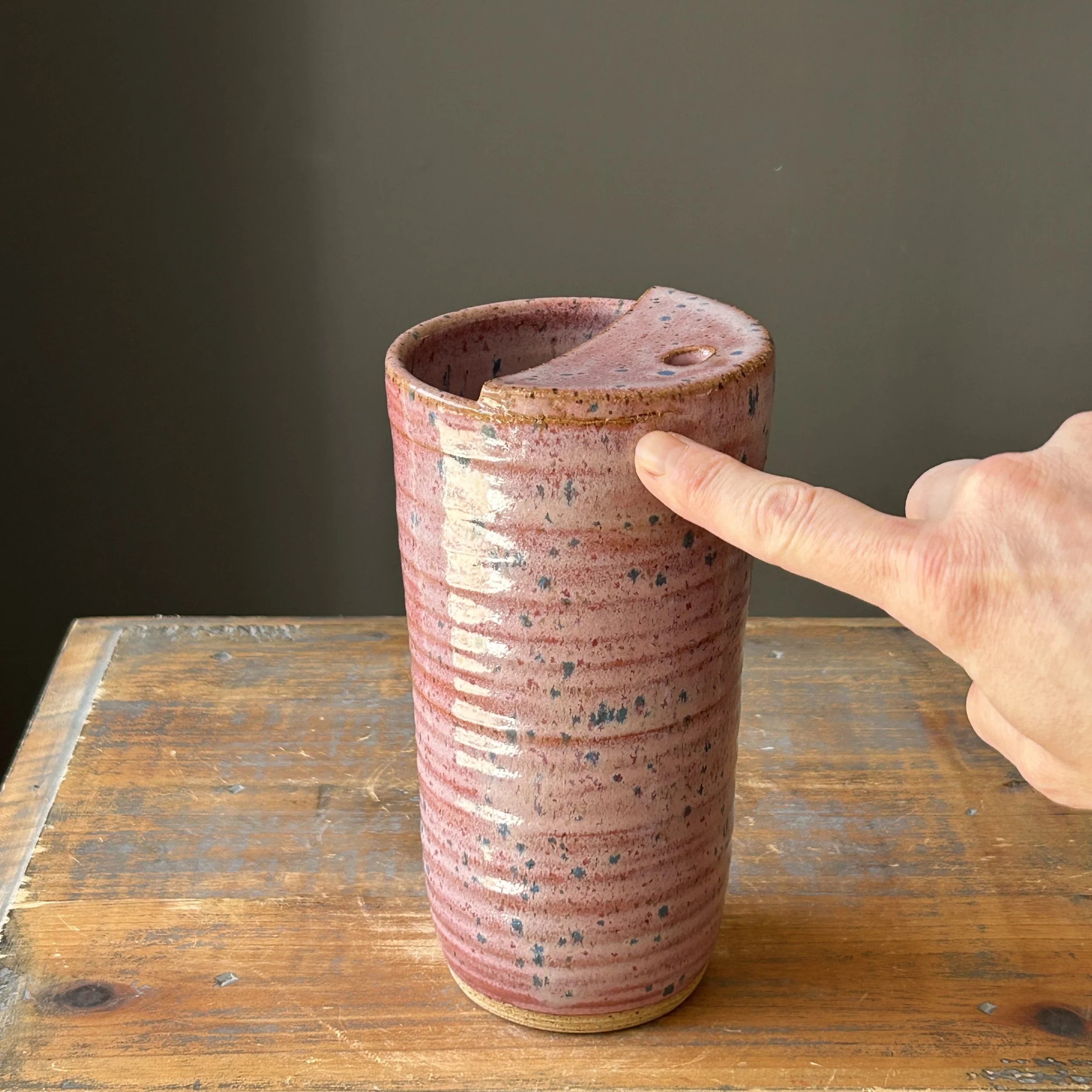 Tall Travel Tumbler, Cotton Candy #2, 20oz - second