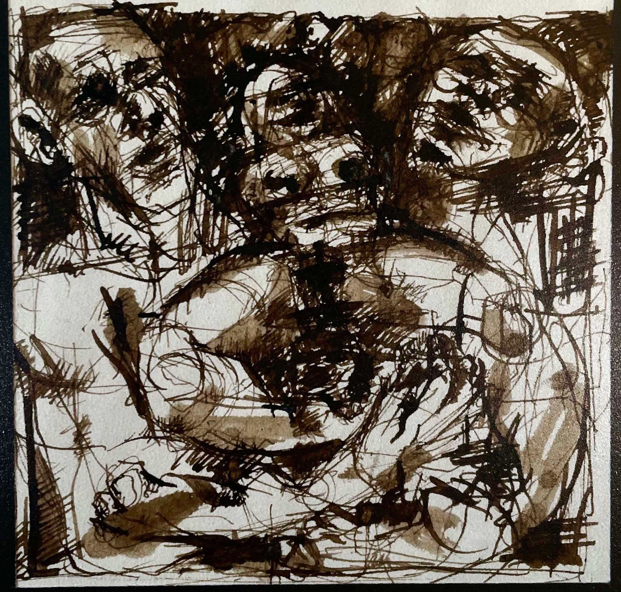 Divagation, encre sépia