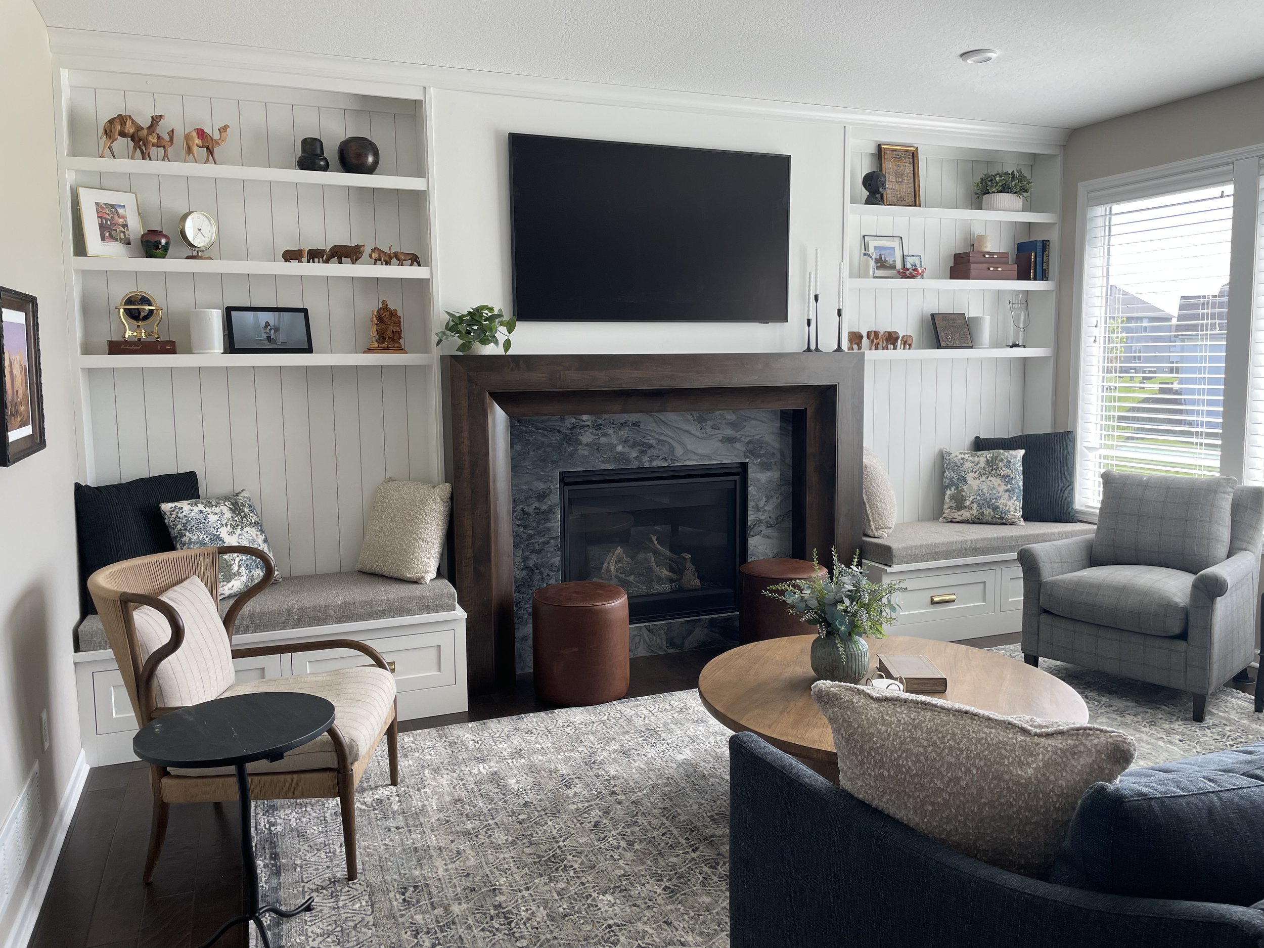 Living room upgrade: from builder-grade to custom