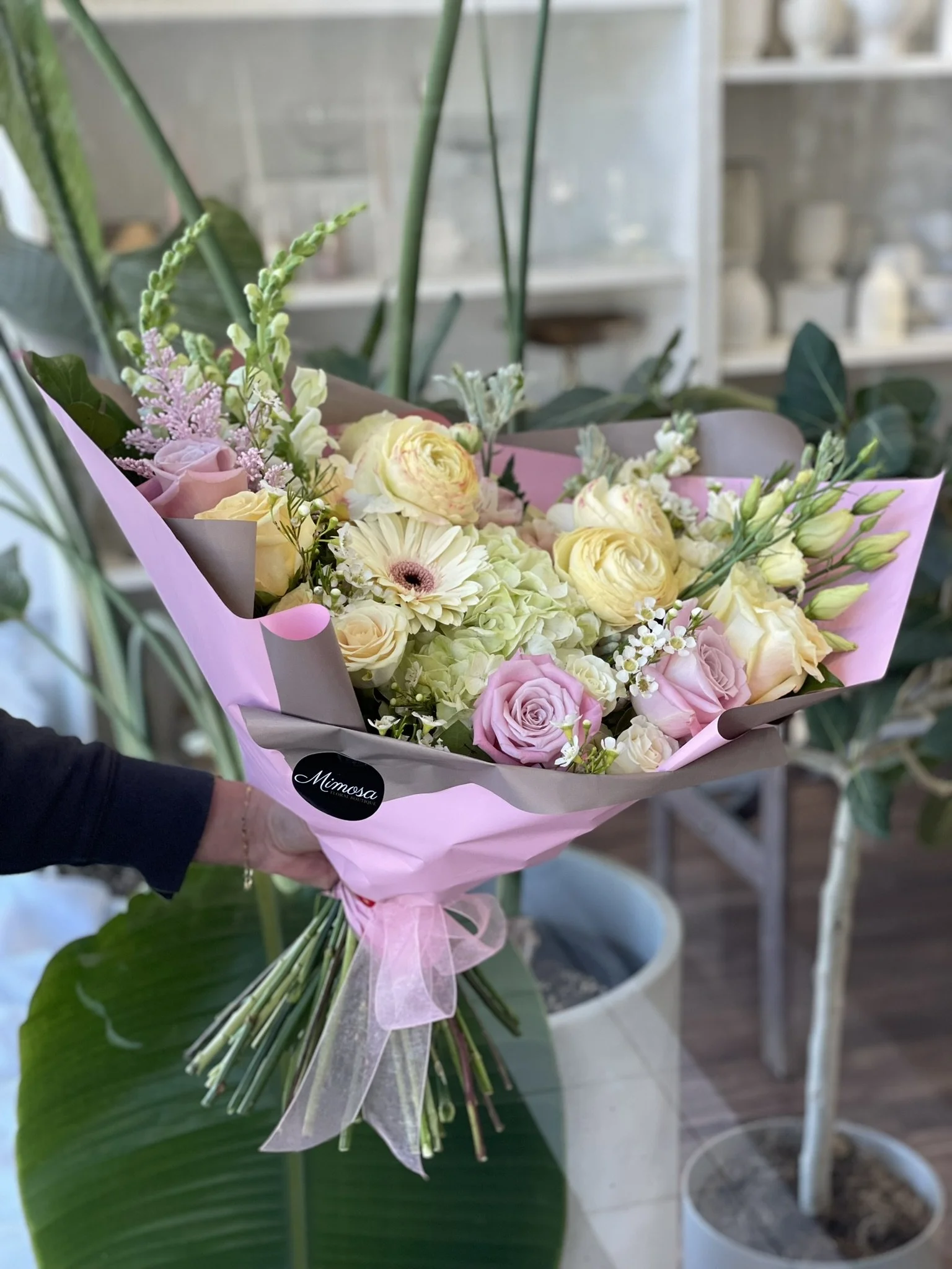 Hand- Tied Bouquet- Soft Pastels