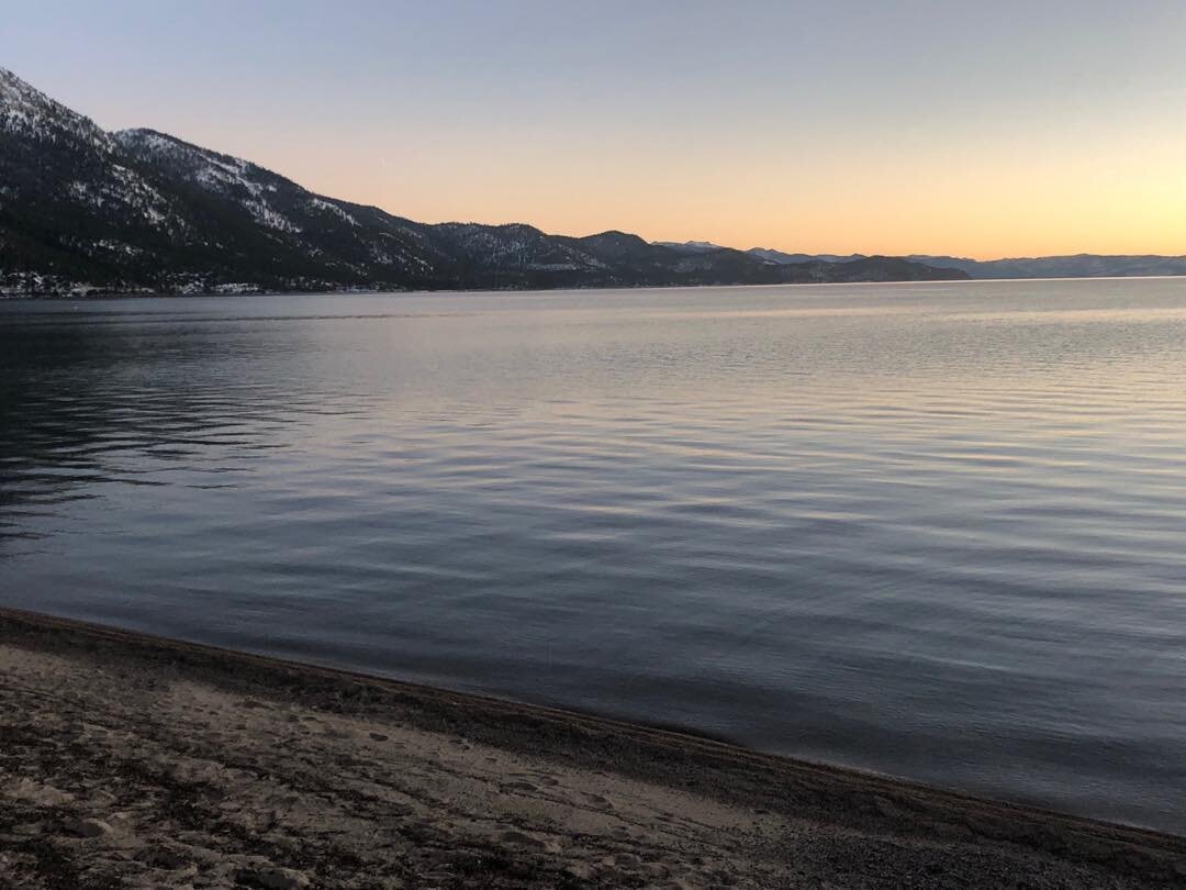 A stunning Tahoe winter evening without burn agency created pollution!