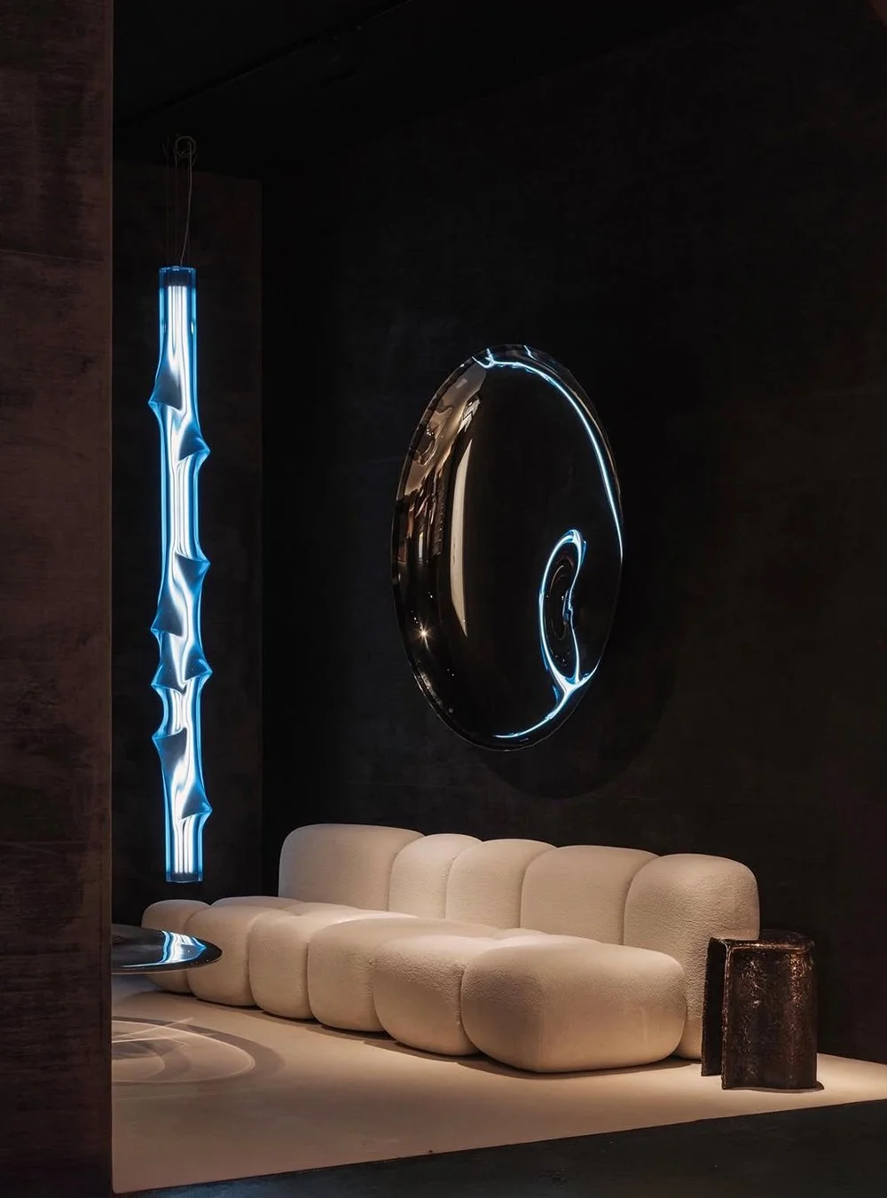 ‘Critical Mass Sofa’ presented at PAD Paris 2026 as part of Objects With Narratives ‘Two and a Half Rooms’ Group Exhibition