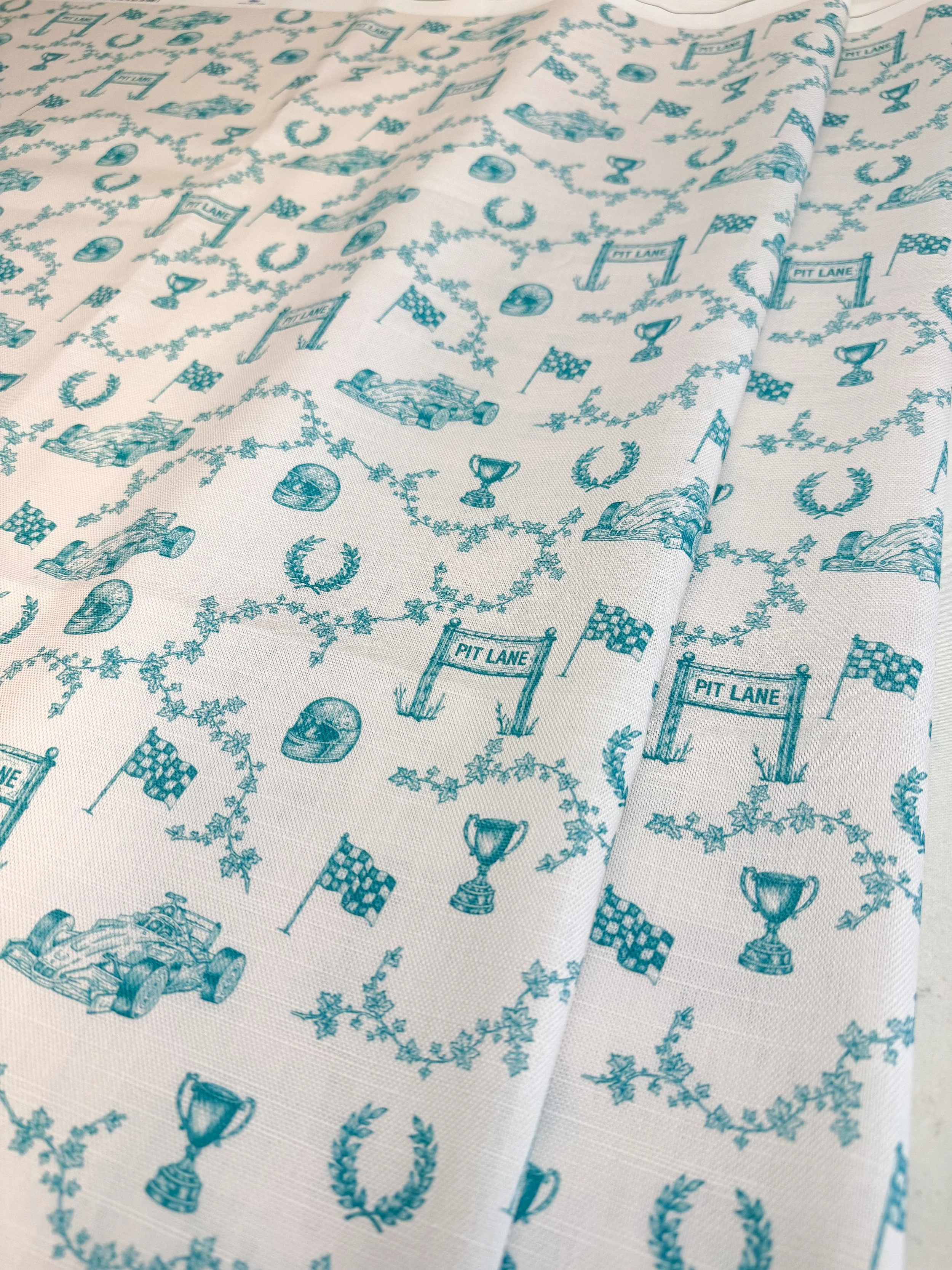 The Racing Fabric- Turquoise
