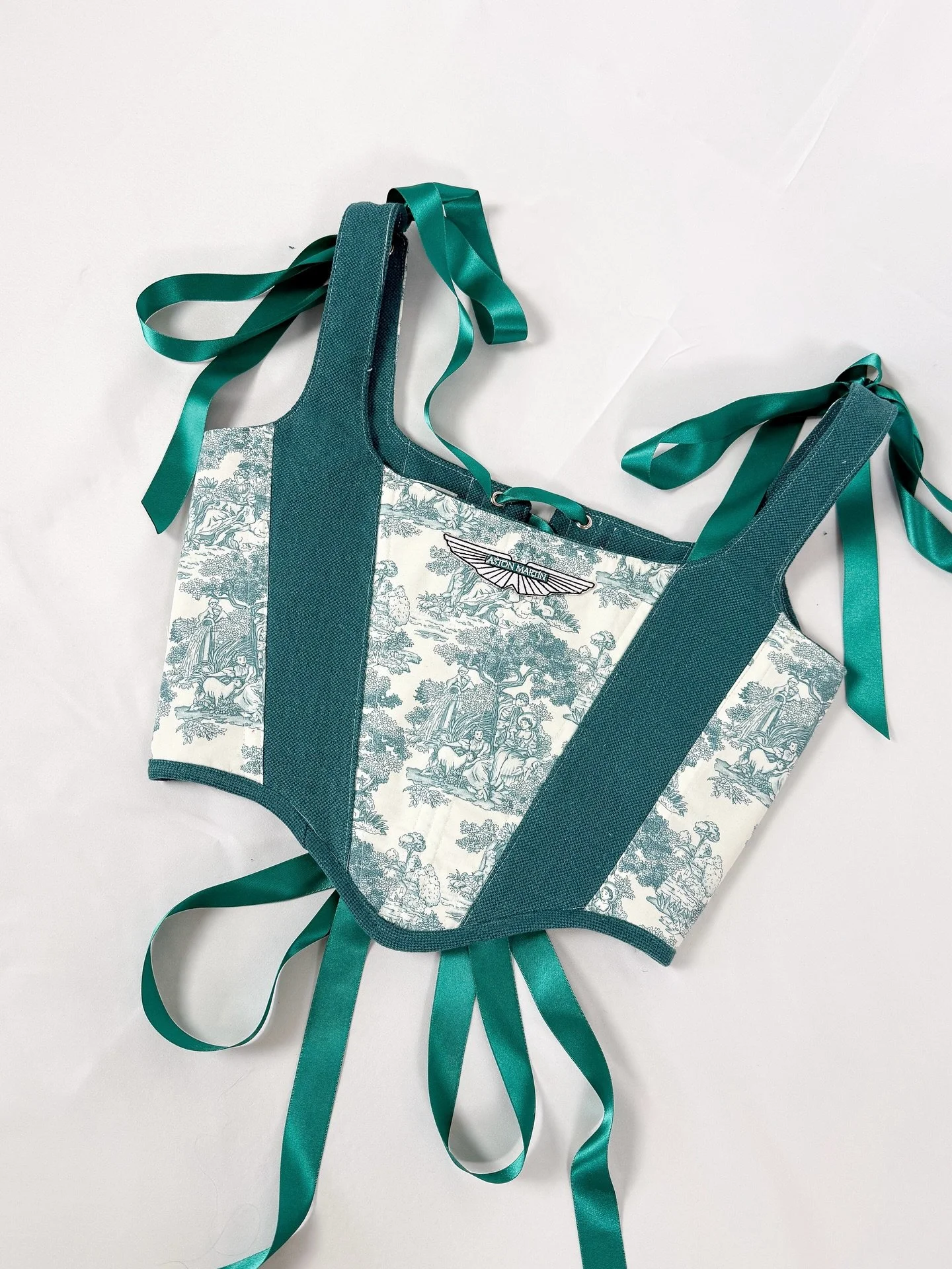 Introducing the Aston Martin Corset 💚💙🩵

Coming to my website this Friday, don&rsquo;t miss out on the drop!