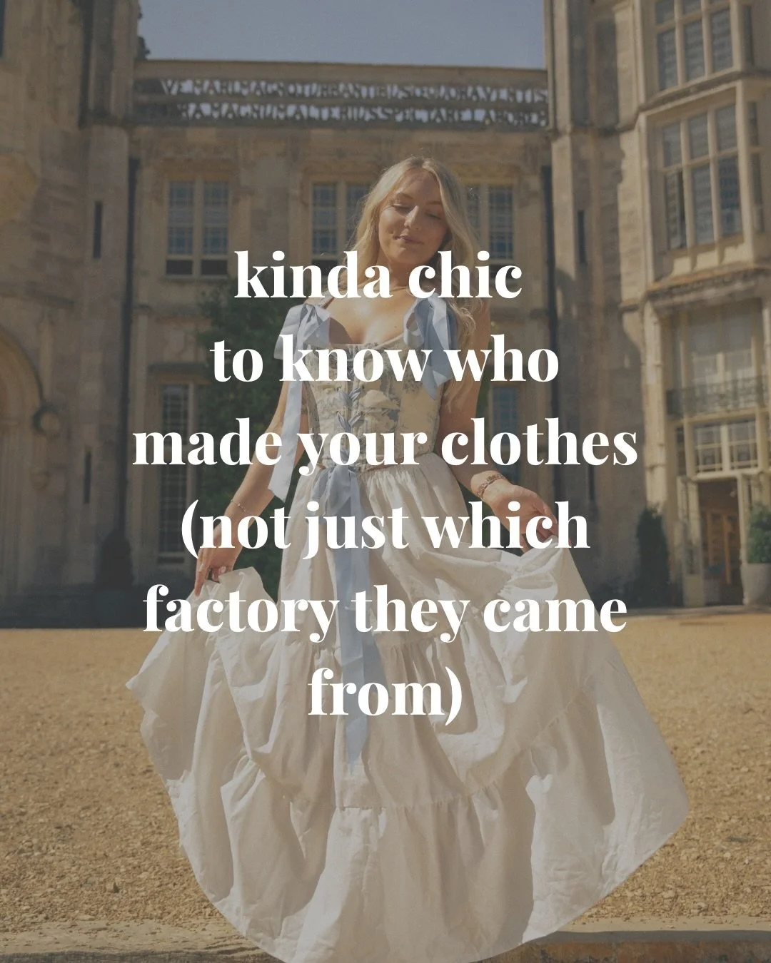 Turns out, knowing who made your clothes, shopping small &amp; choosing pieces made with a little more love is kinda chic 🤍