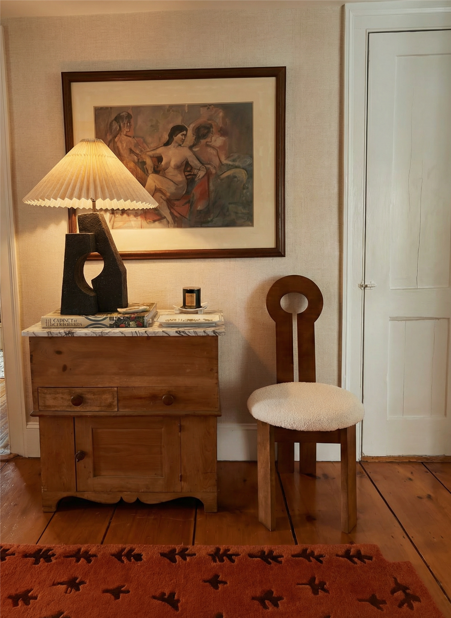 milford, ct vintage and modern hallway