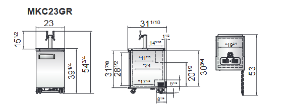 Atosa MKC23GR 1-Door Kegerator | Beer Worx Calgary — Beer Worx