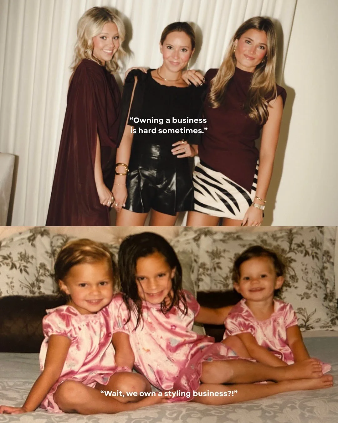 Little E, Braf, &amp; Fran would be so super proud 🥹and also shocked we haven&rsquo;t killed eachother yet lol 

Inspo via @garrow_interiors 🫶🏻

&mdash;

#entrepreneur #sisters #businessowner #personalstylist