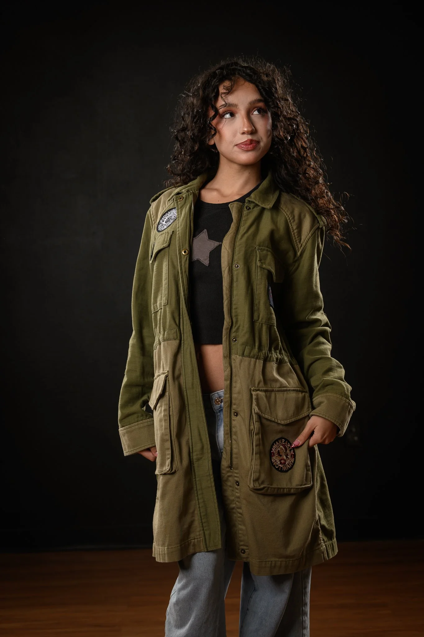 SZ Small Green “Raven" Trench