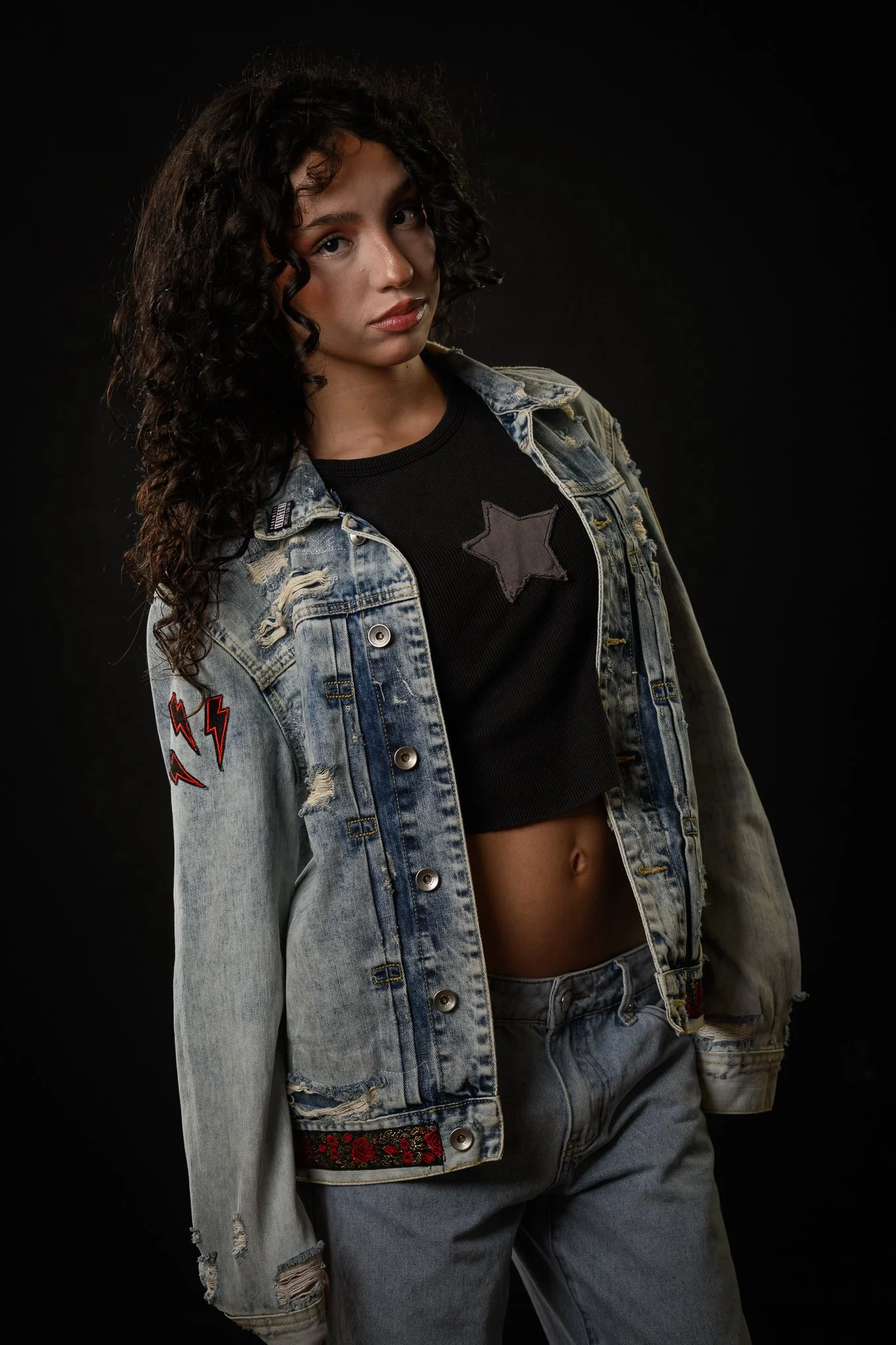 SZ Medium “Take Flight" Stone-Washed jacket