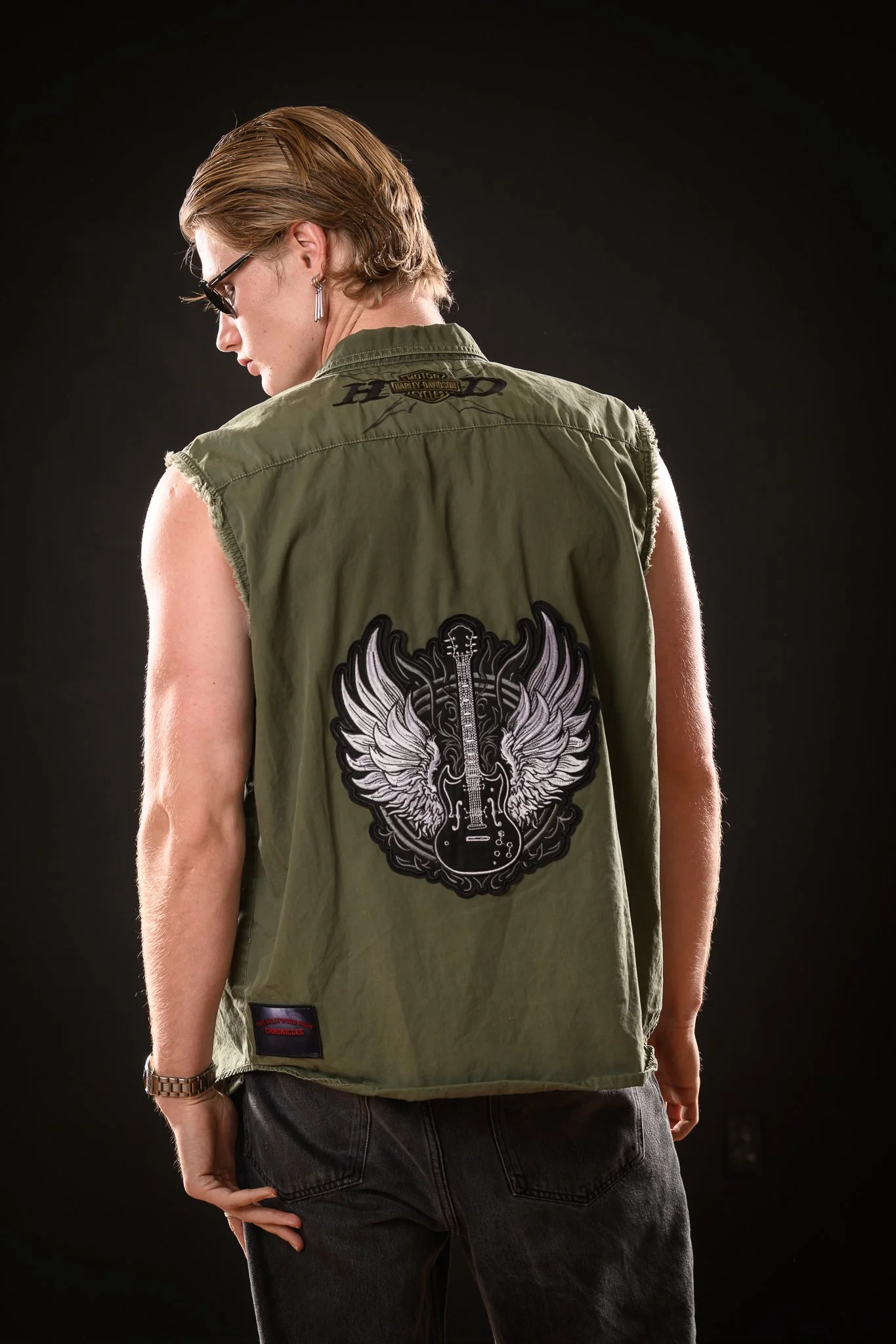 SZ Large Harley Davidson brand Green Sleeveless “We Ride" Shirt