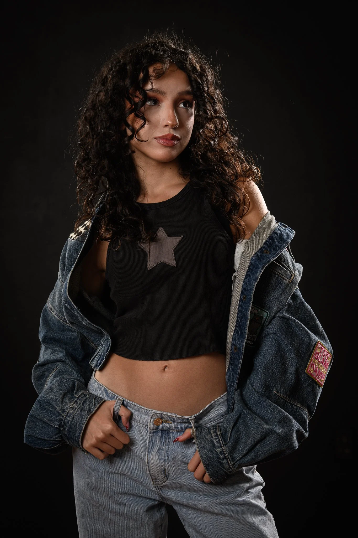 SZ Medium “Girly Grit" Motorcycle Style Denim Jacket