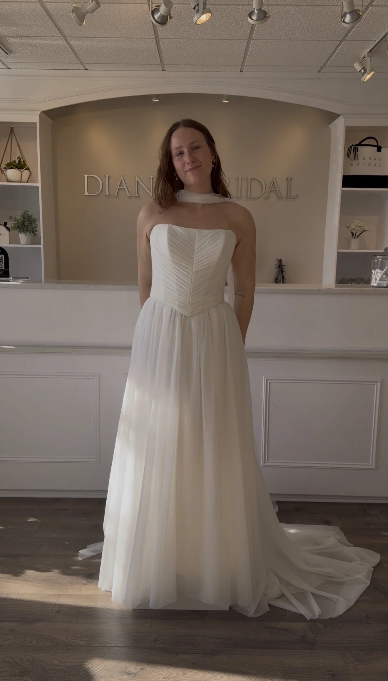 Chicago bride wedding dress Skokie Diana's Bridal aline 