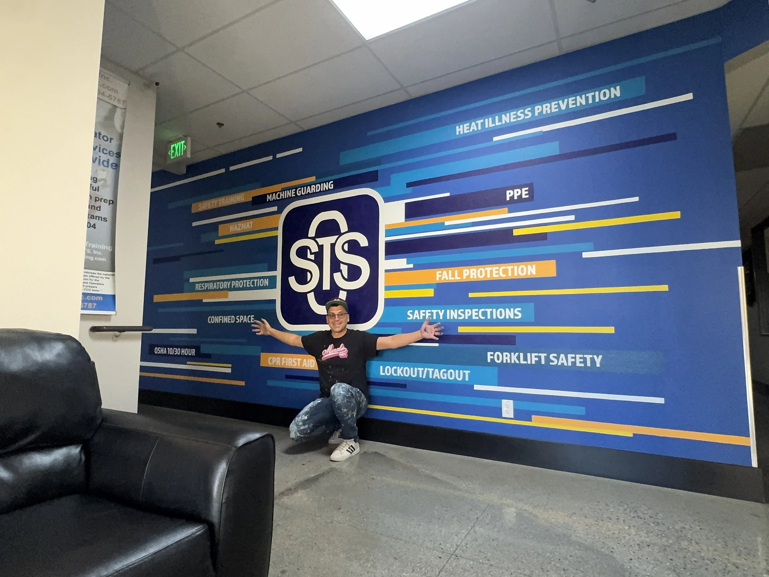 Me for scale! Mural is complete!