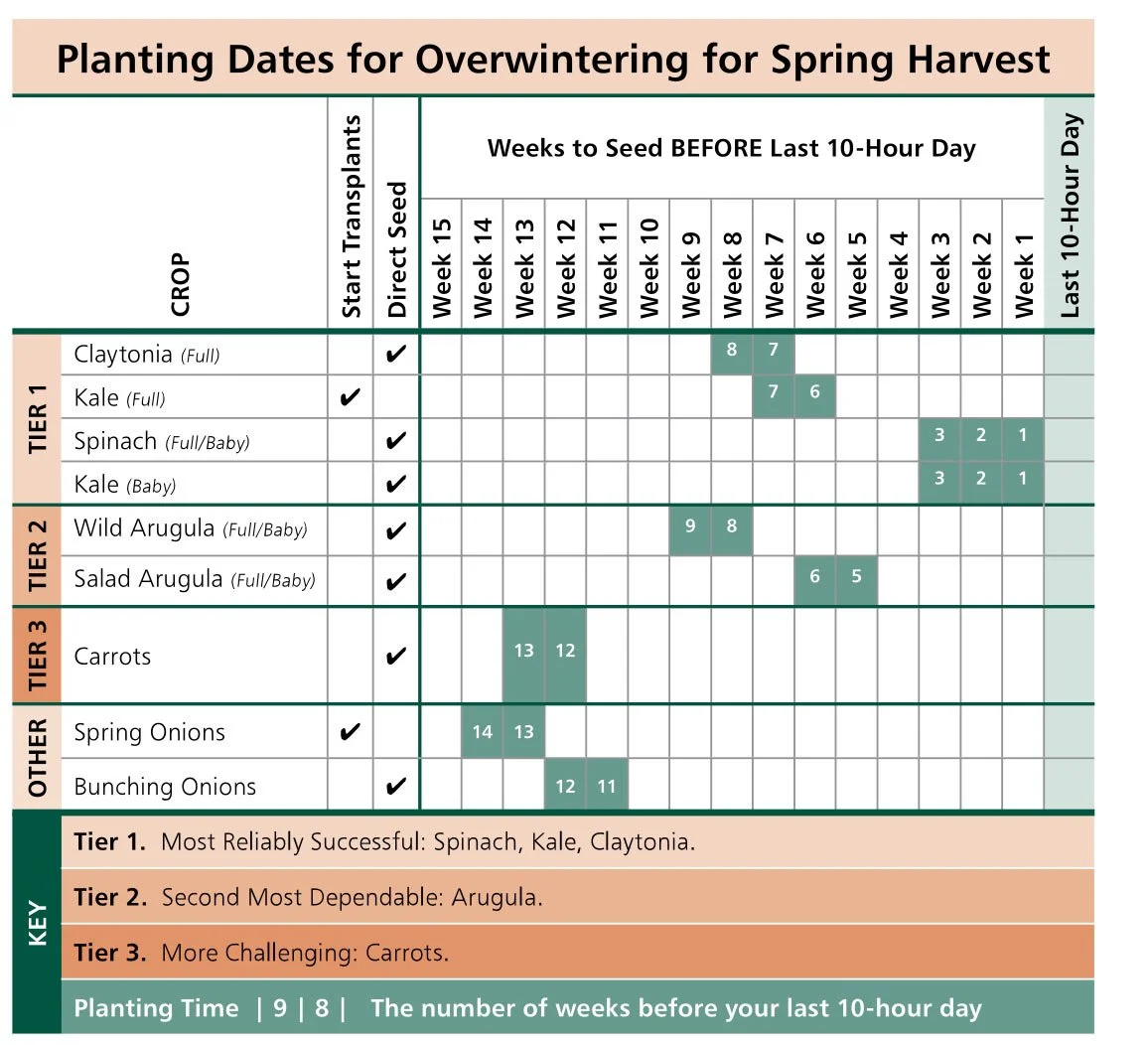 Winter Harvest Planting Guide | Organic Growers School